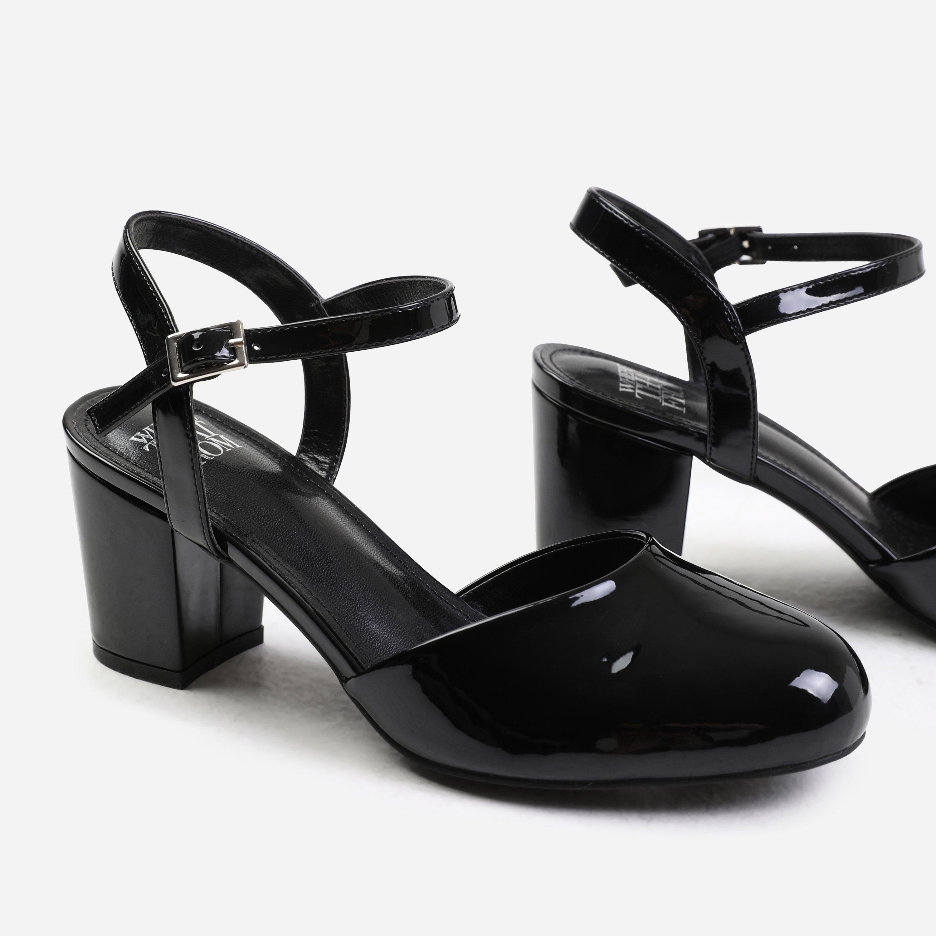 BlackPatent - Wheres That From - Block Heels Ld99 - 2
