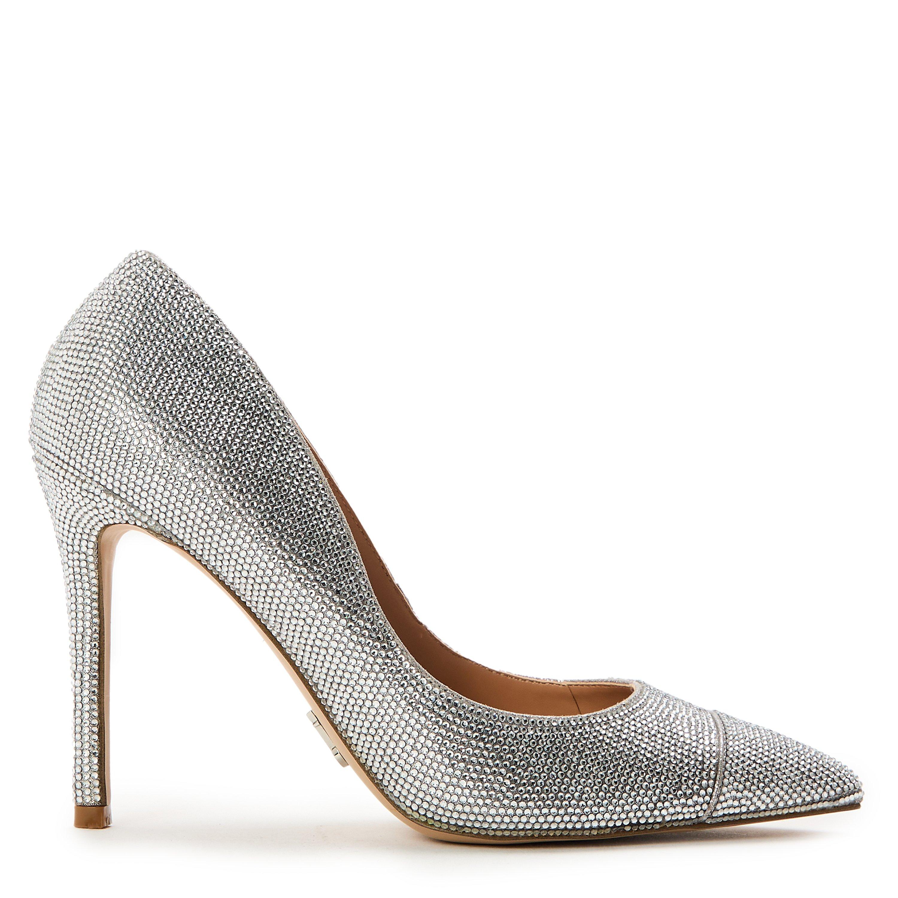 Silver - Steve Madden - Women's Evelyn Cr Stiletto Court Shoes - 1