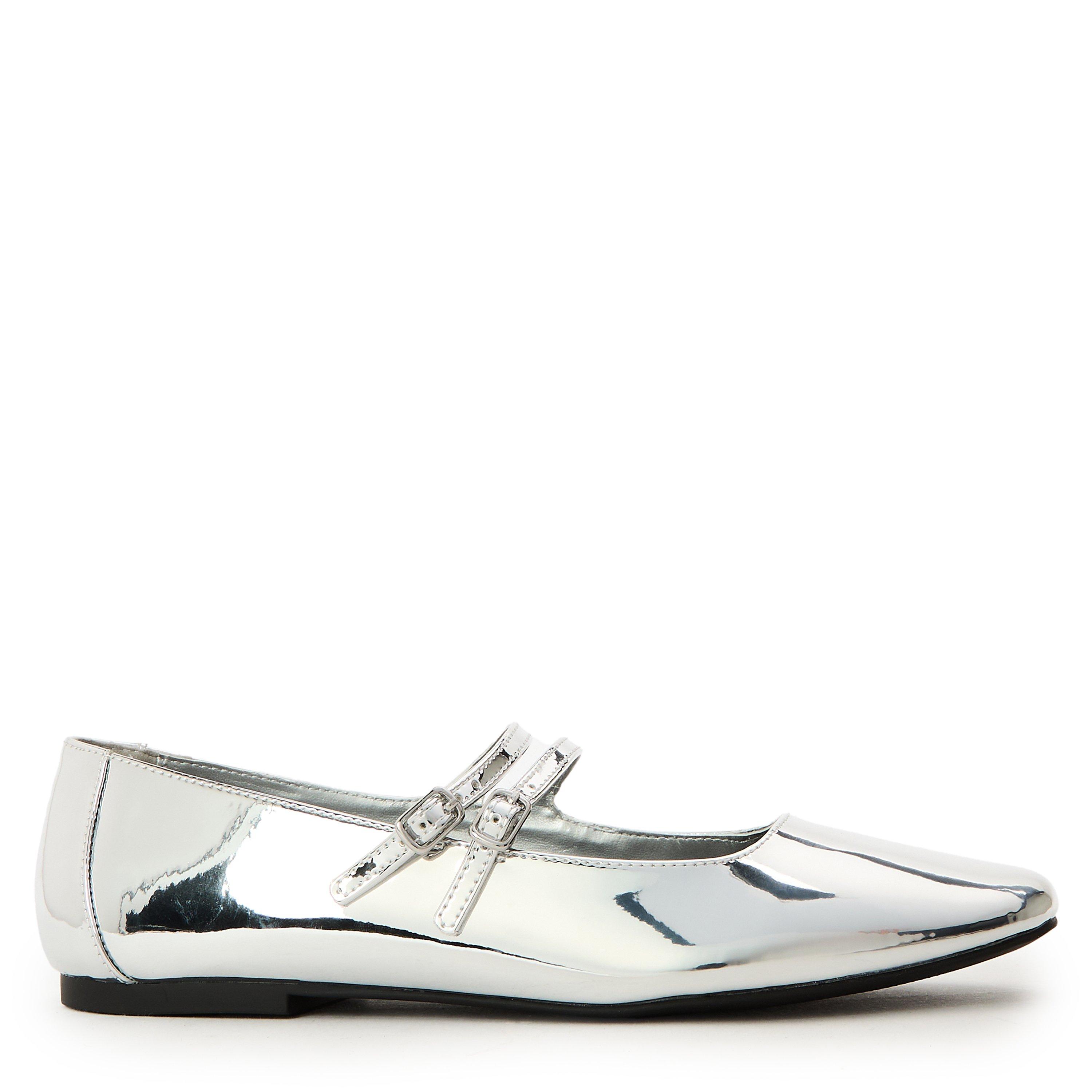 Silver Foil - Steve Madden - Women's Alisah Ballet Pumps - 1