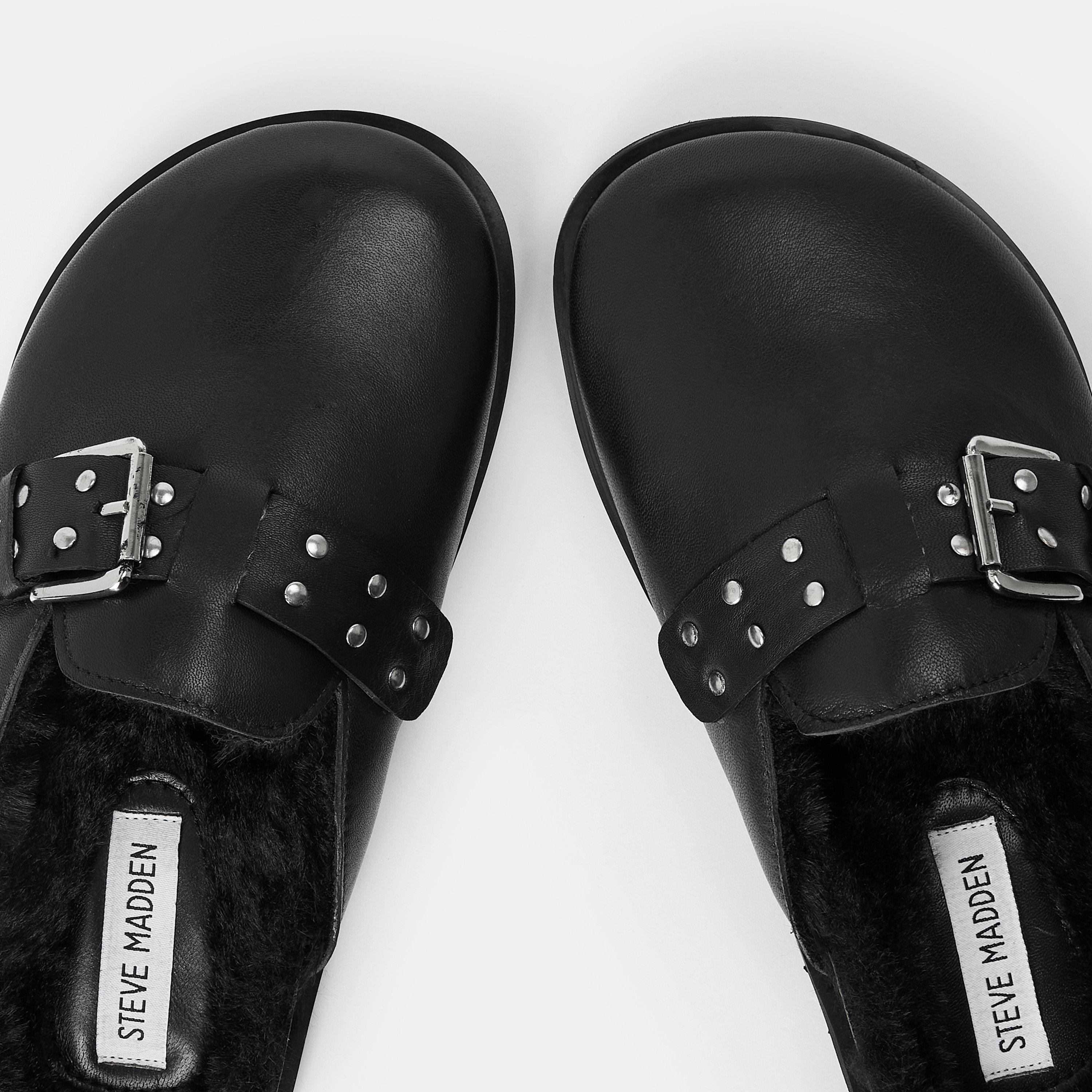 Zwart Lthr - Steve Madden - Women's Evergreen Clogs - 3
