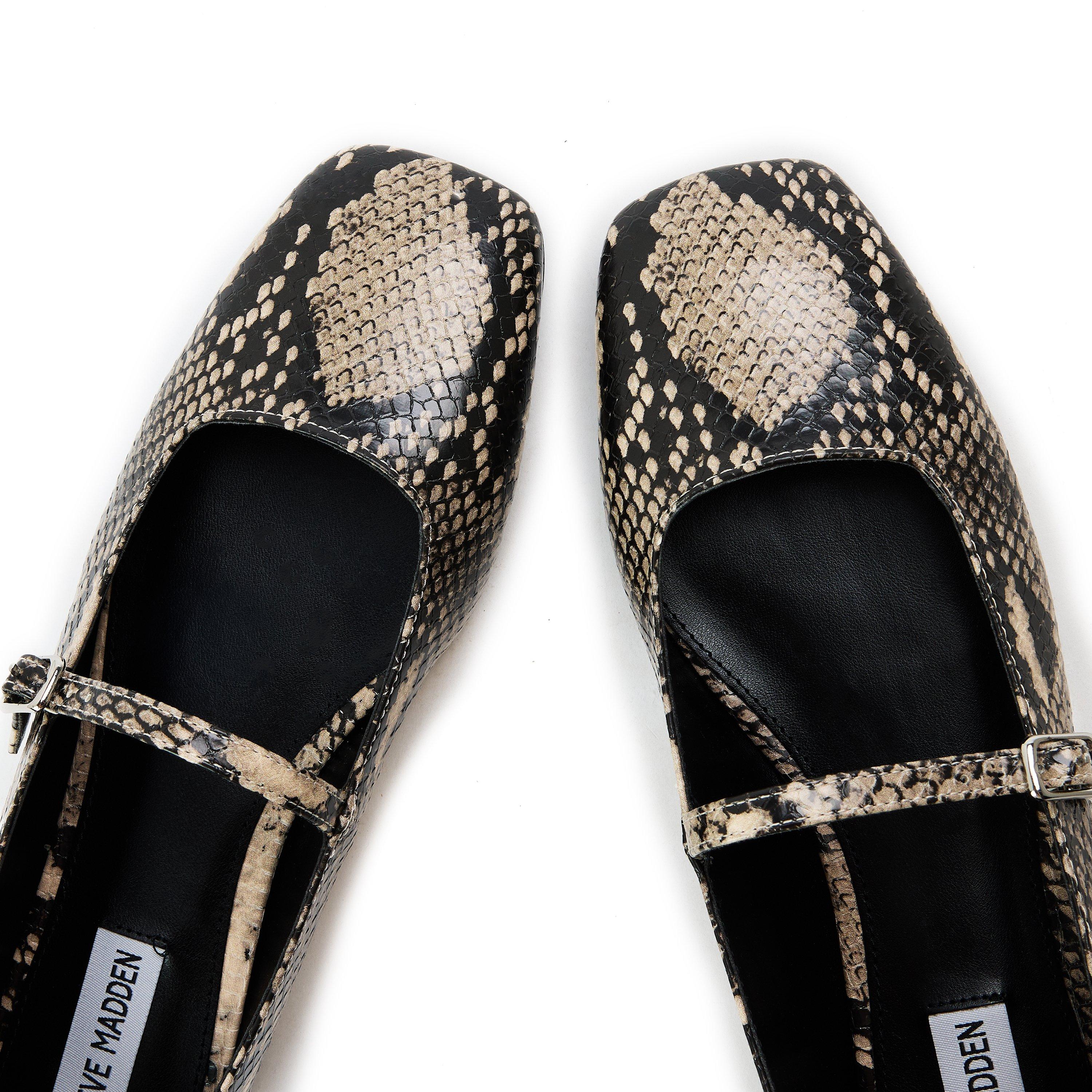 Lt. Beige Snake - Steve Madden - Women's Ezri Ballet Pumps - 3