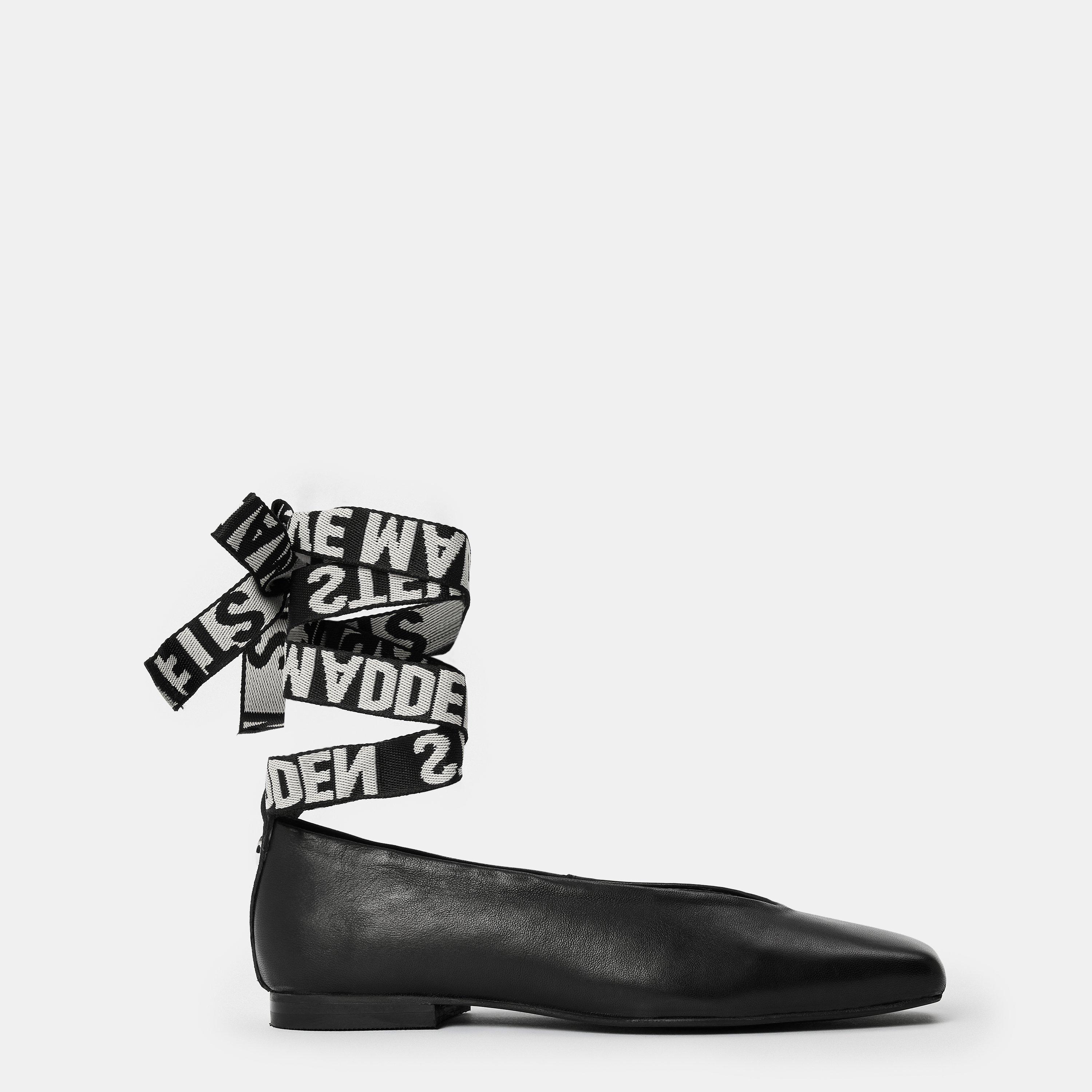 Black Lthr - Steve Madden - Women's Fosse Ballet Pumps - 1