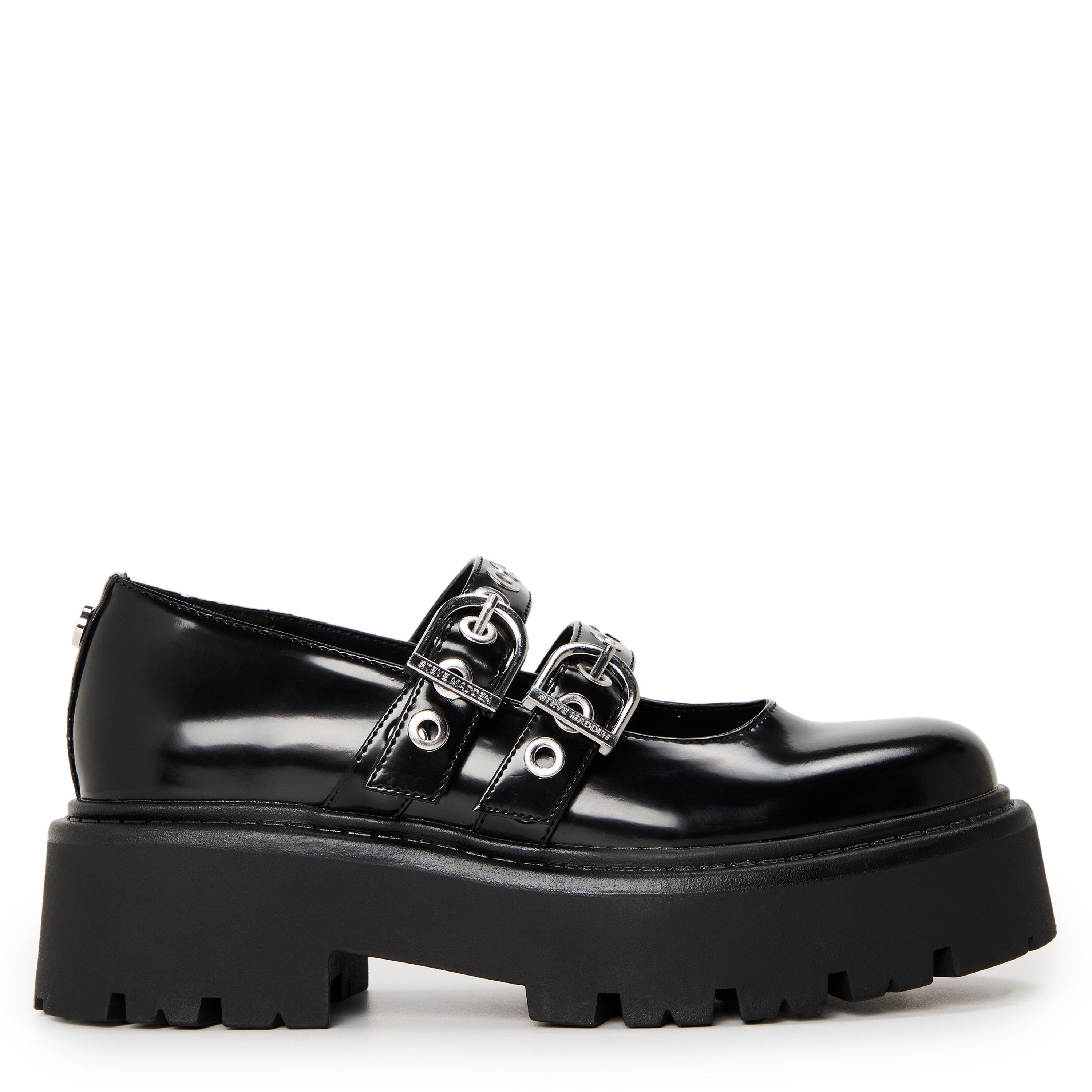 Blk Action Lthr - Steve Madden - Women's Overt Heeled Mules - 1