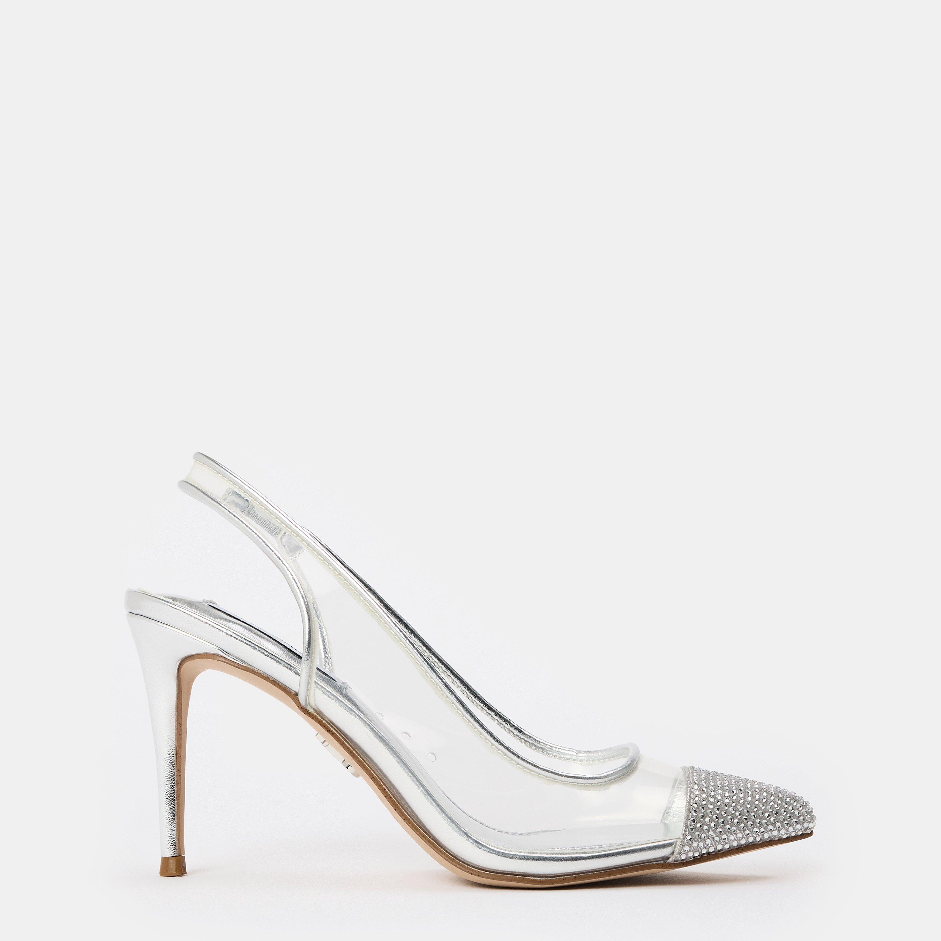 Steve Madden Women's Leena Stiletto Court Shoes - Silver - Size 8 (41)