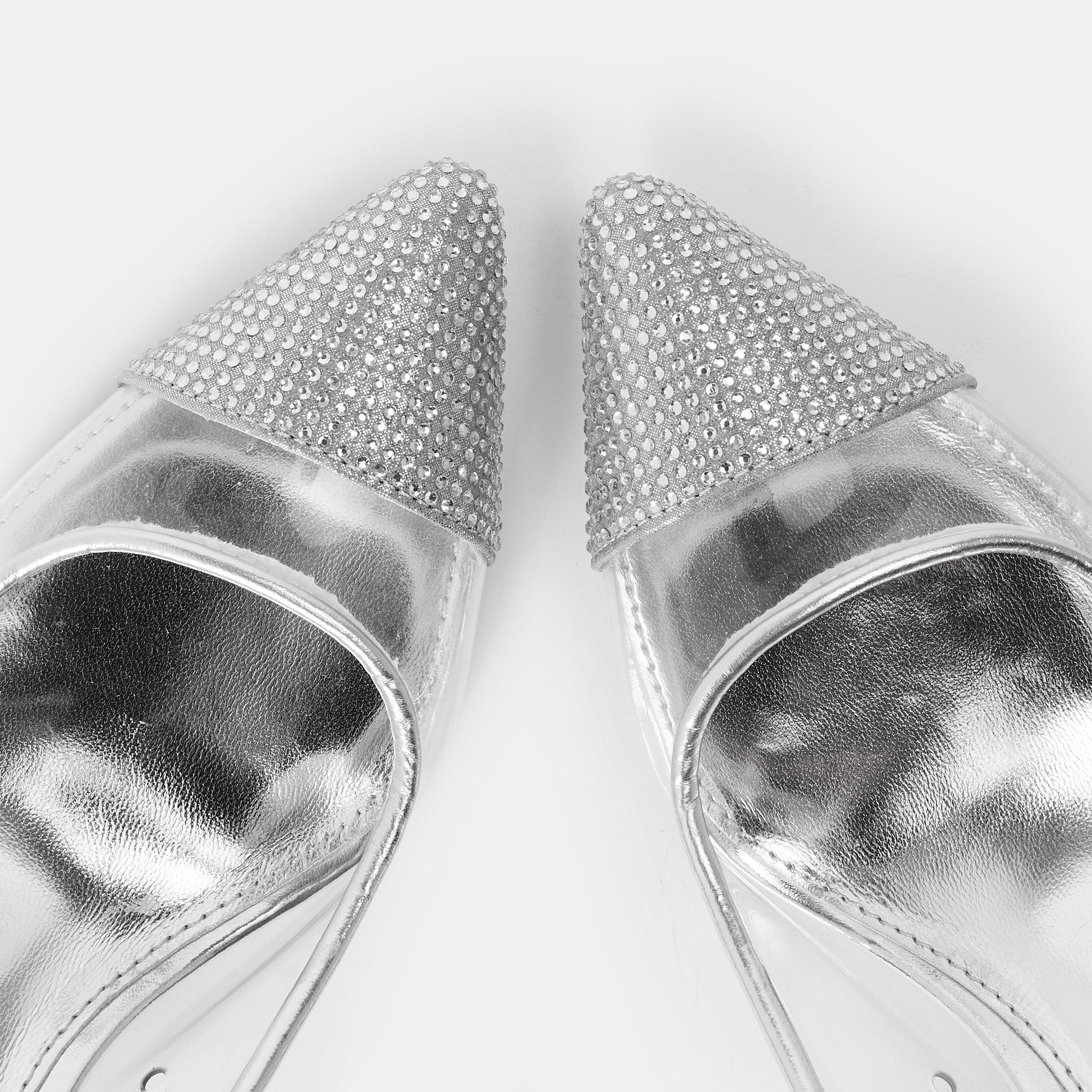 Silver - Steve Madden - Women's Leena Stiletto Court Shoes - 3