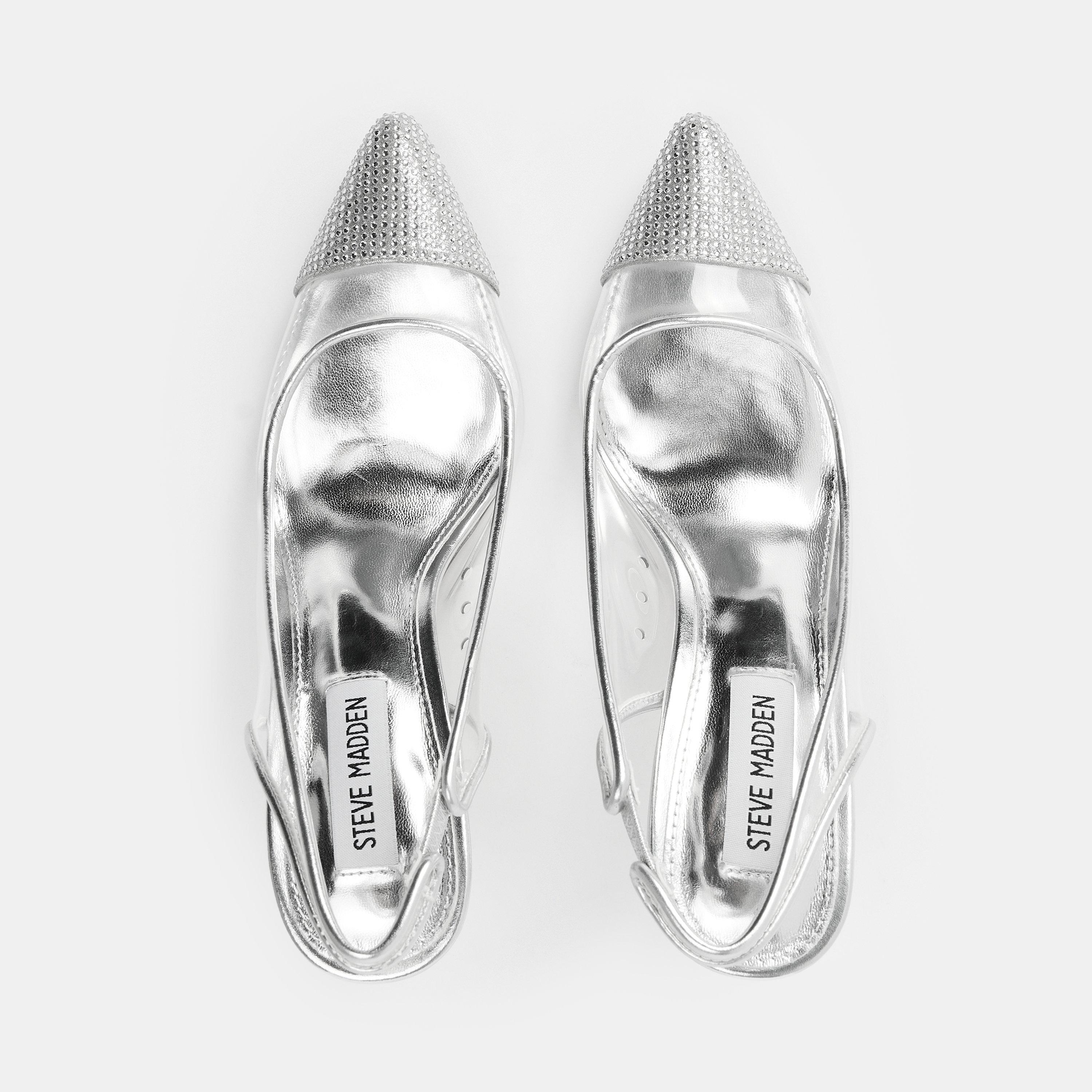 Silver - Steve Madden - Women's Leena Stiletto Court Shoes - 4
