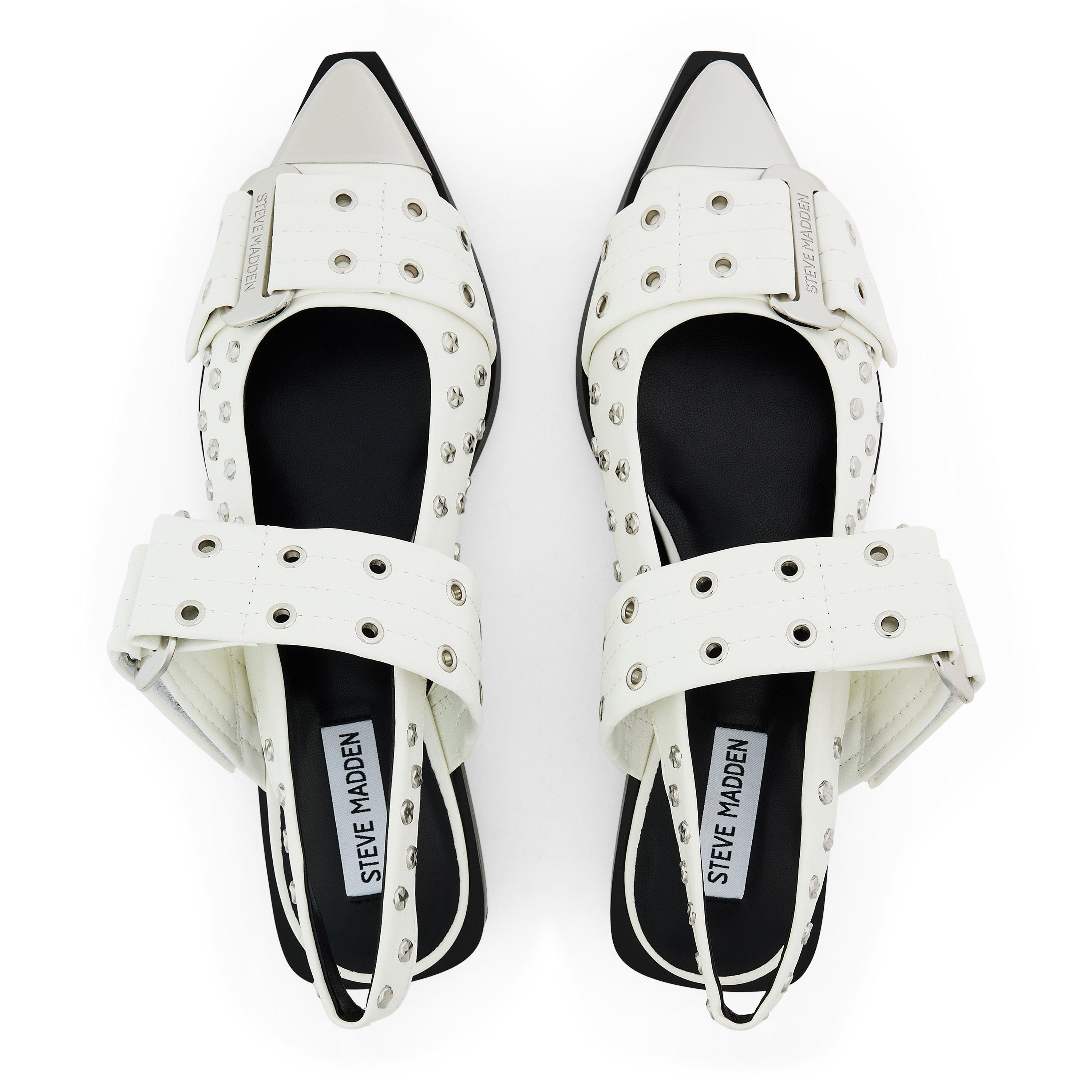 White - Steve Madden - Women's Grand Ave S Flat Sandals - 4