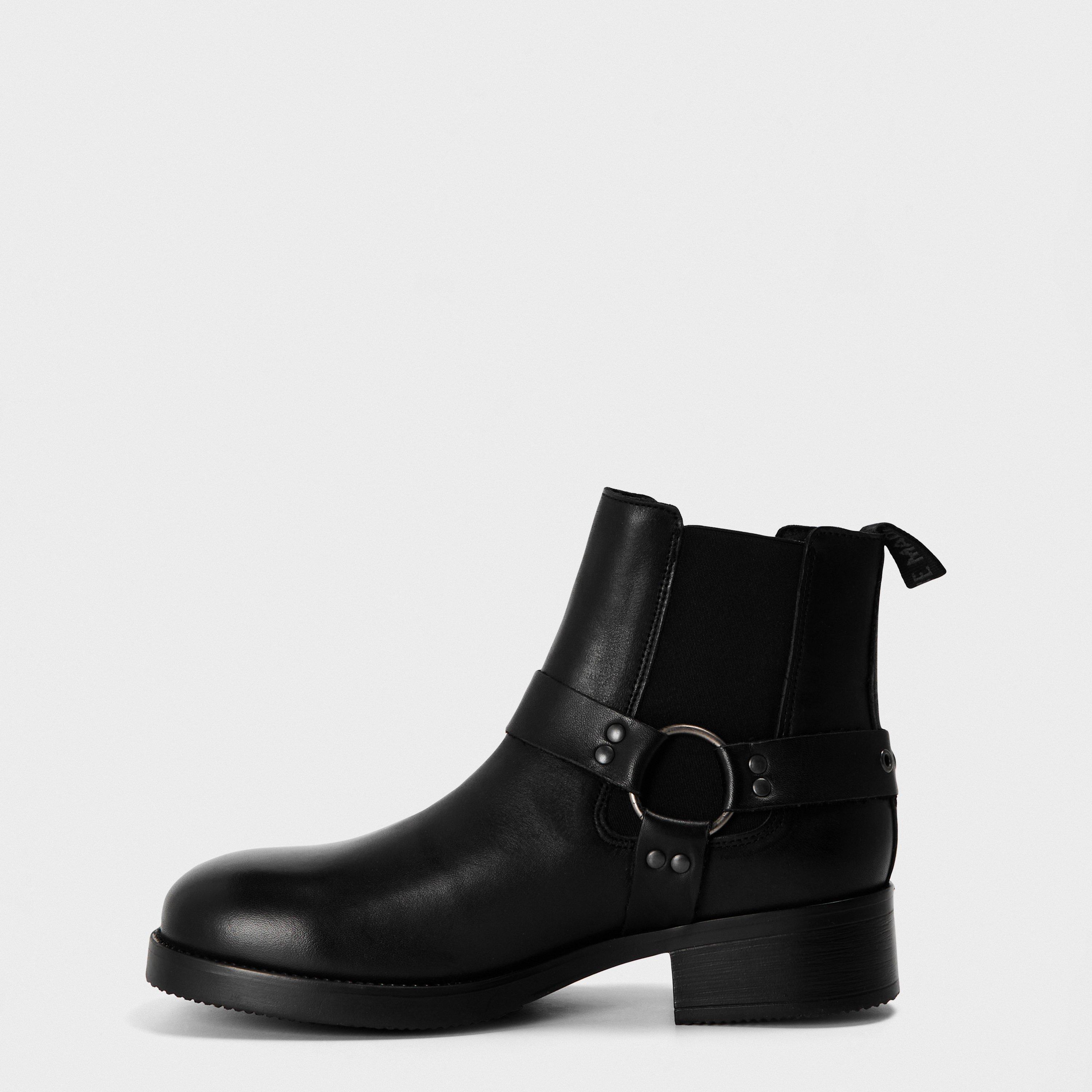 Black Lthr - Steve Madden - Men's Antonn Ankle Heeled Boots - 2