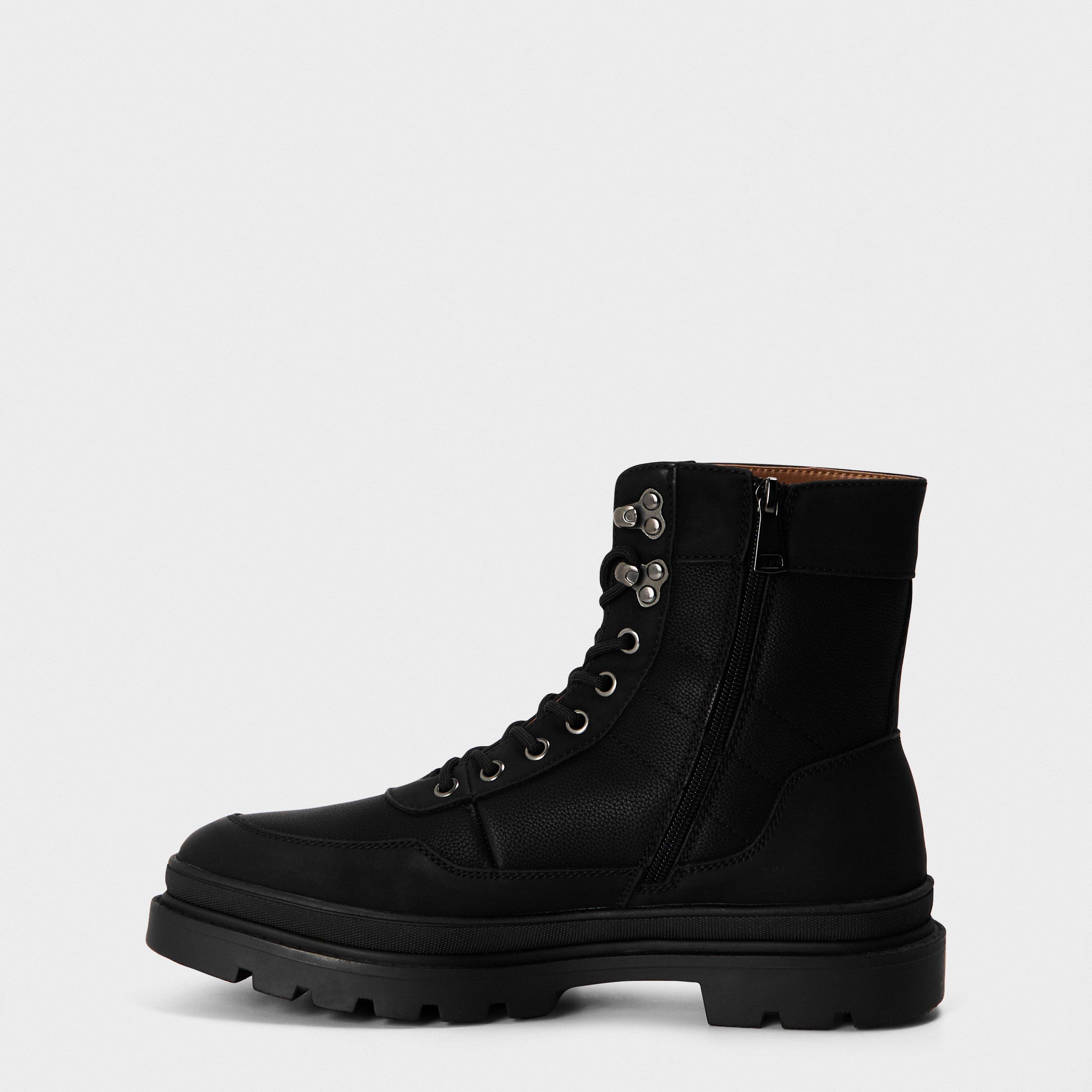 Black - Steve Madden - Men's Hudson Flat Ankle Boots - 2