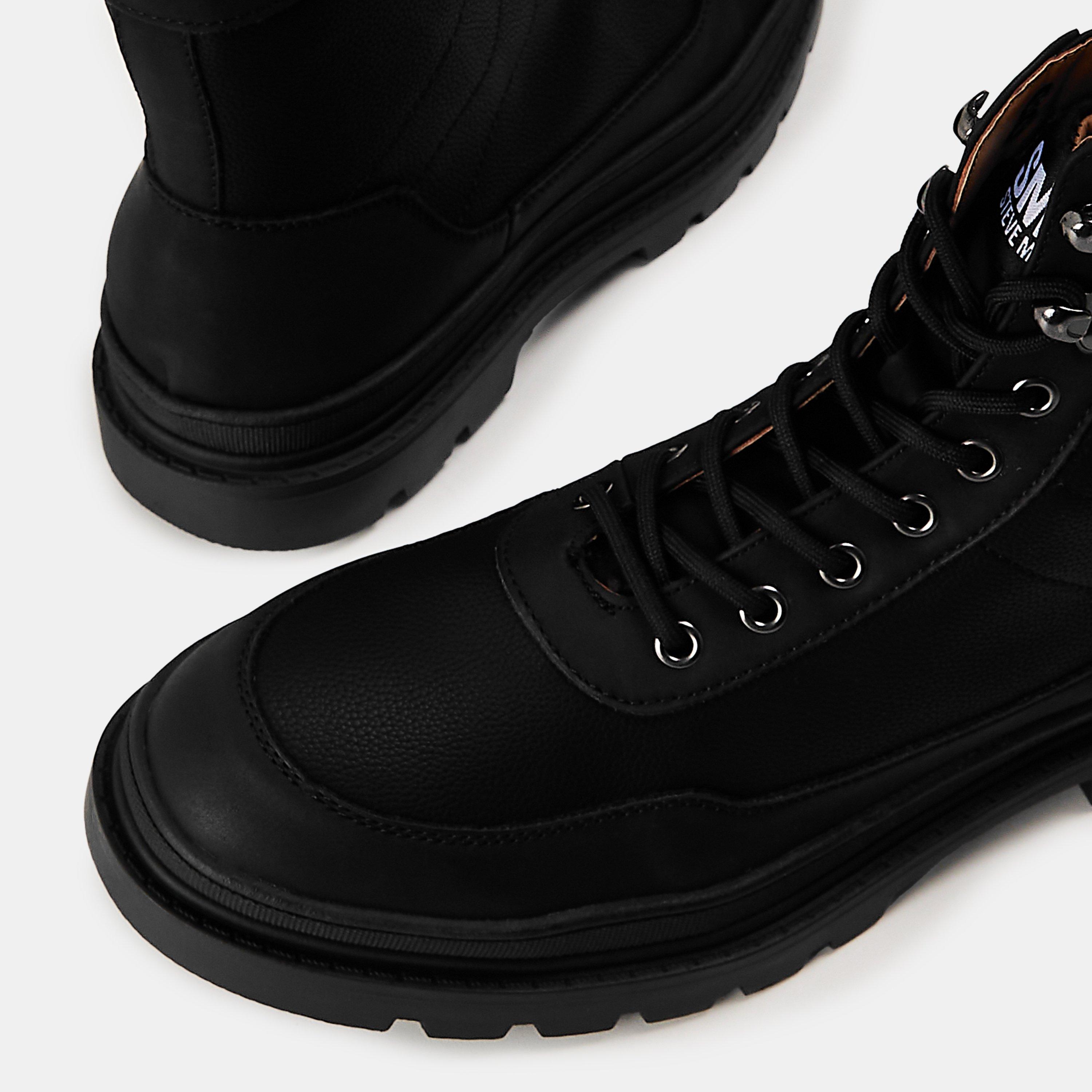 Black - Steve Madden - Men's Hudson Flat Ankle Boots - 3