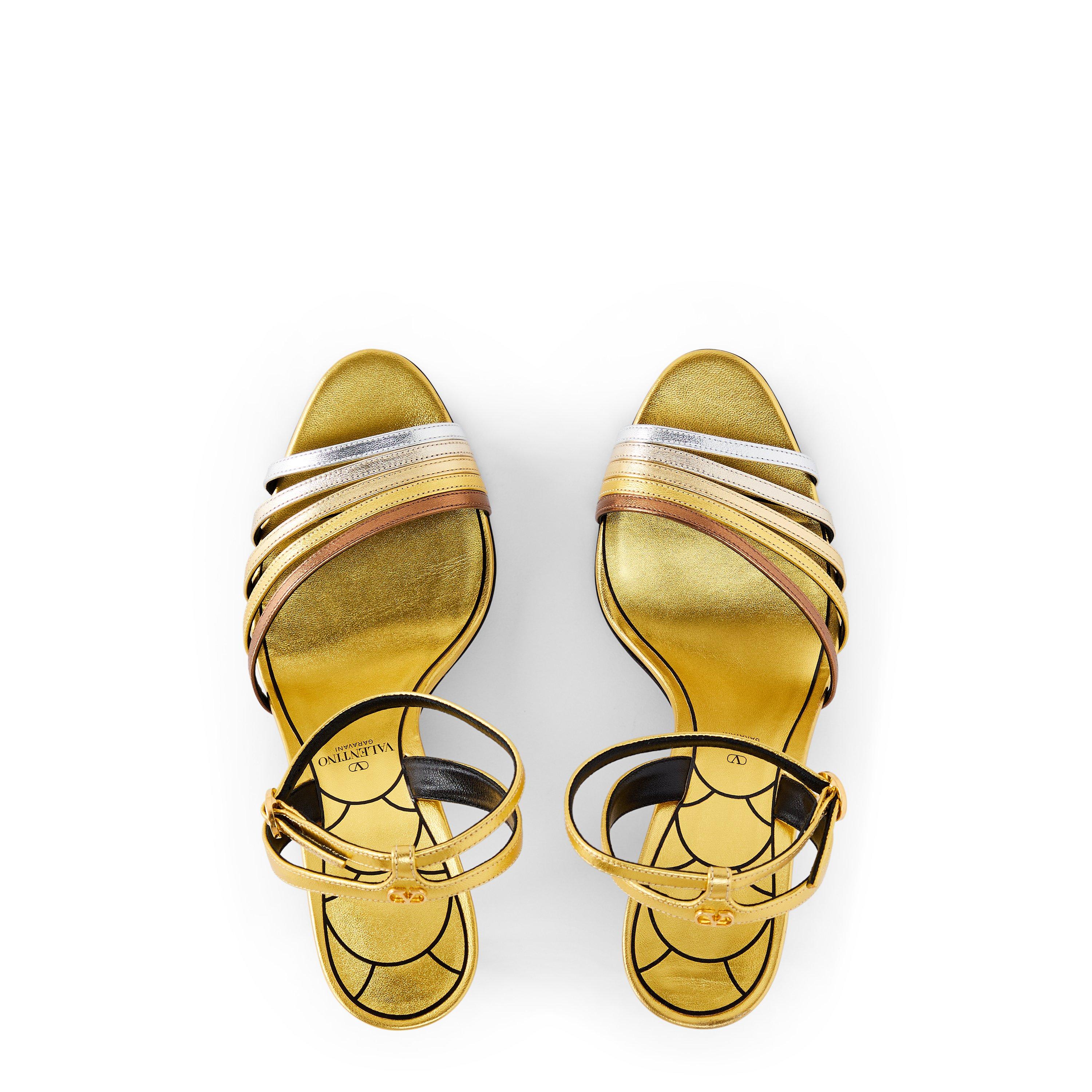 サンダル・ミュール Valentino Garavani Ladycrush Sandals In Laminated Nappa 0400022227189_MULTICOLORED?wid