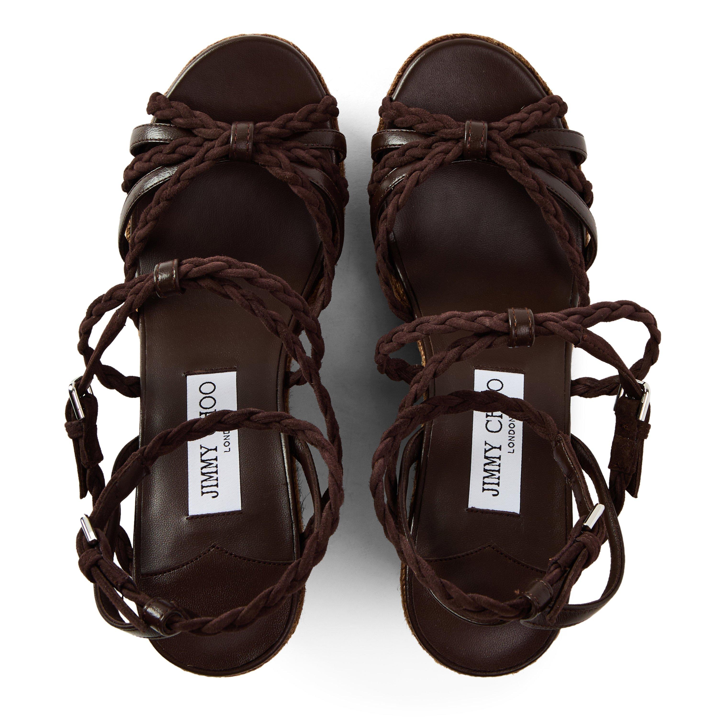 Chocolate - Jimmy Choo - Women's Wedge Heel Sandals - 4