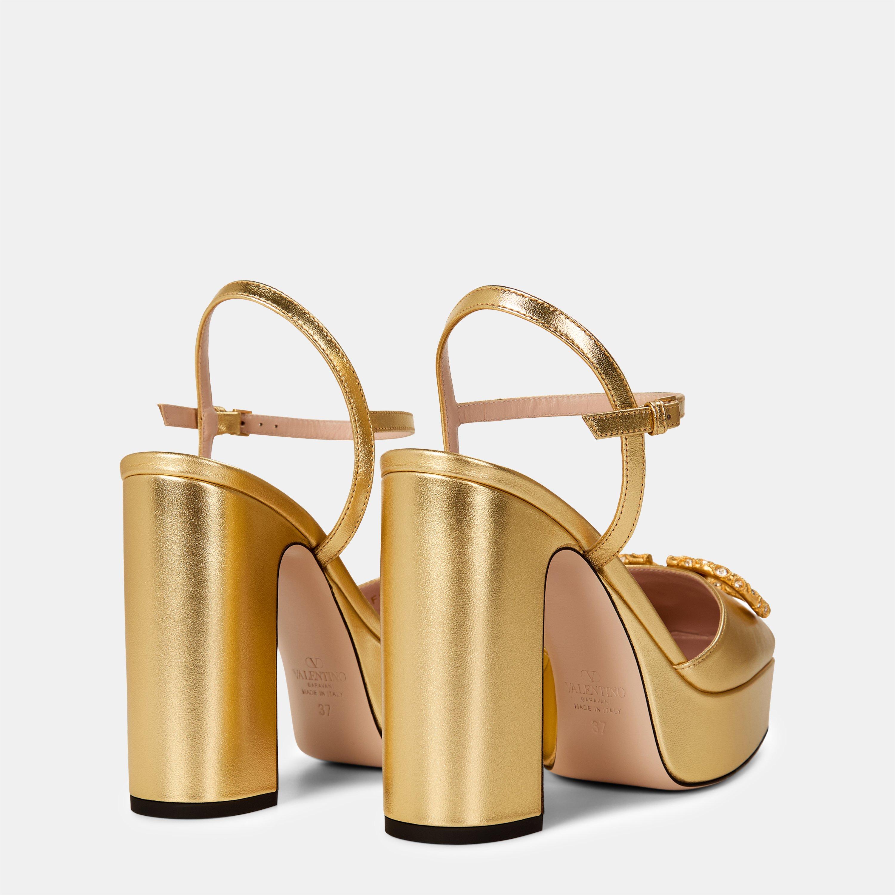 VALENTINO パンプス⭐️ゴールド Valentino Garavani | Metallic Platform Pumps | Platform Heels