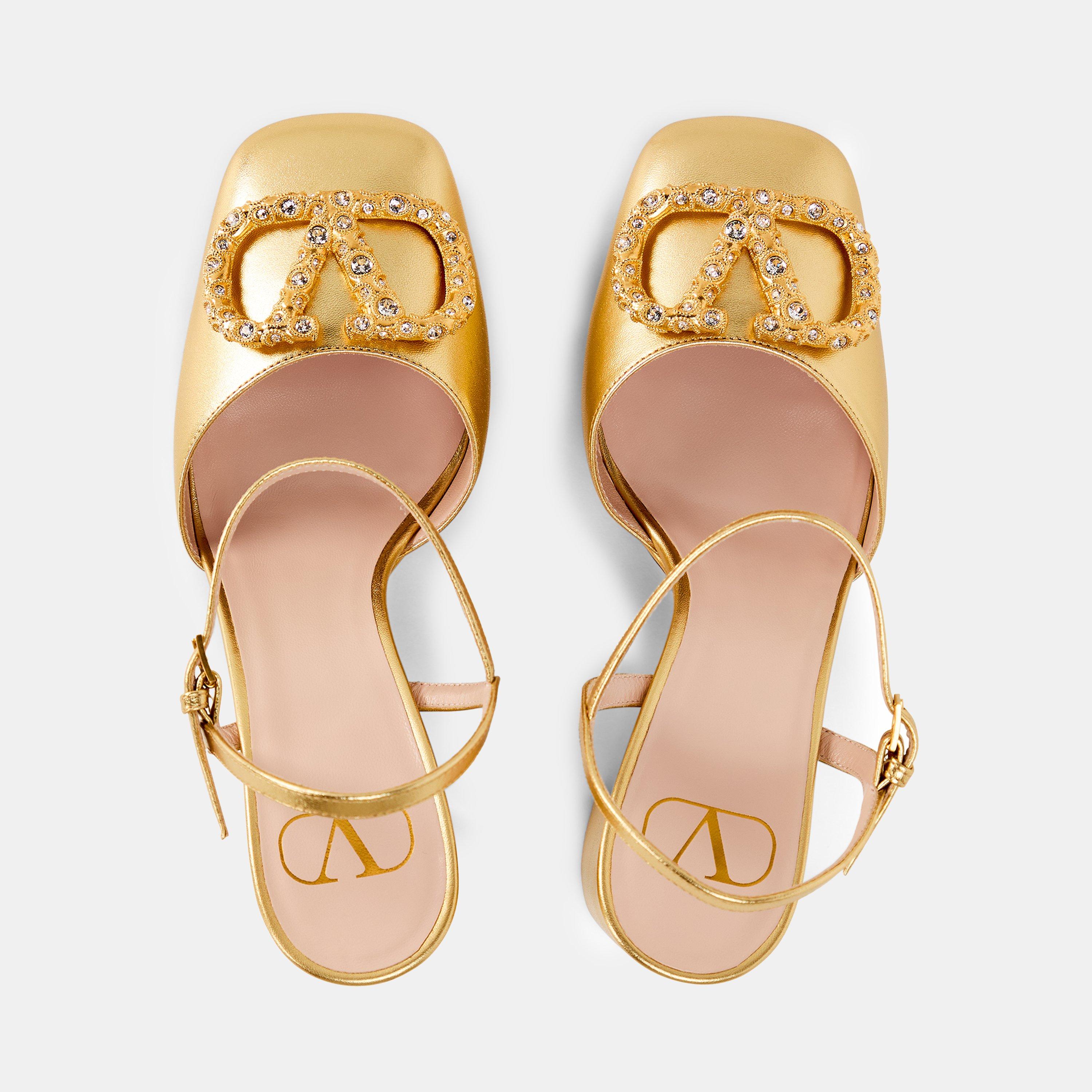 Antique Brass - Valentino Garavani - Metallic Platform Pumps - 6