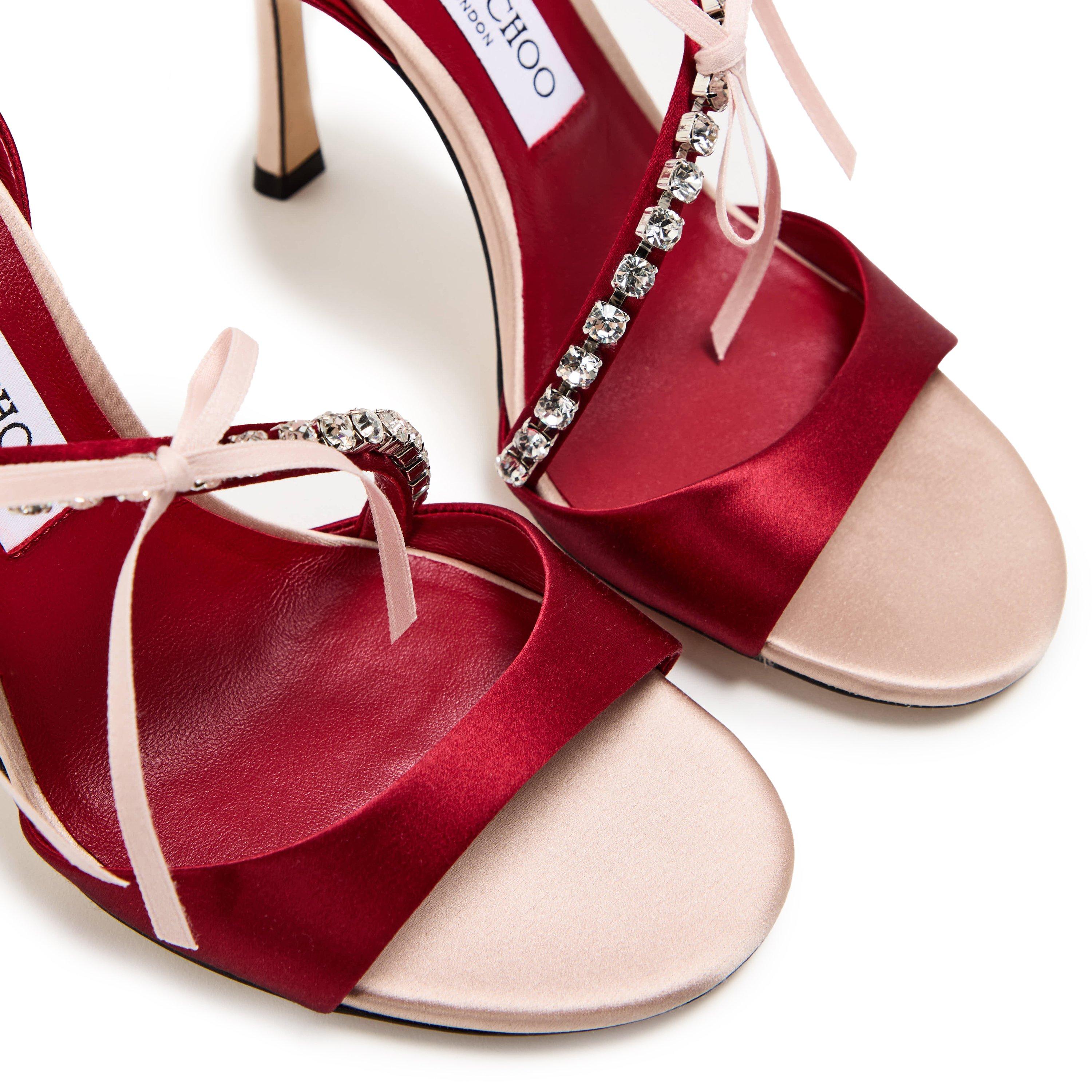 Macron/Red - Jimmy Choo - Women's Lula Heeled Sandals - 3