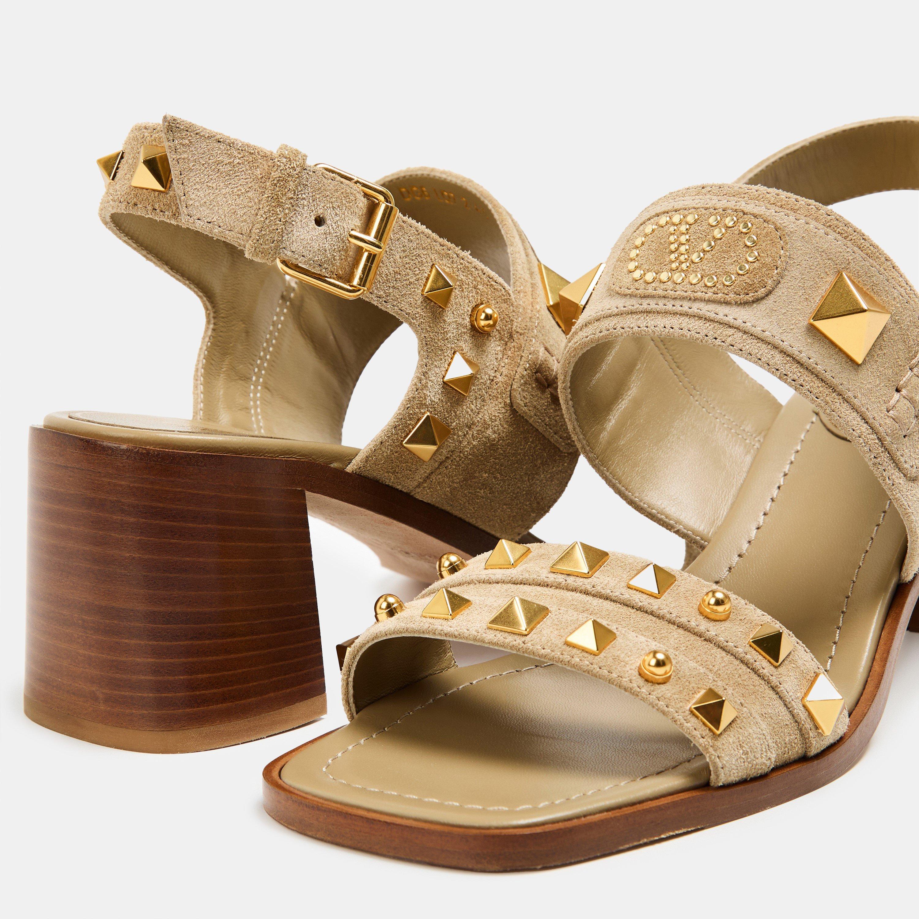 Desert Sand - Valentino Garavani - Rockstud Sandals - 4