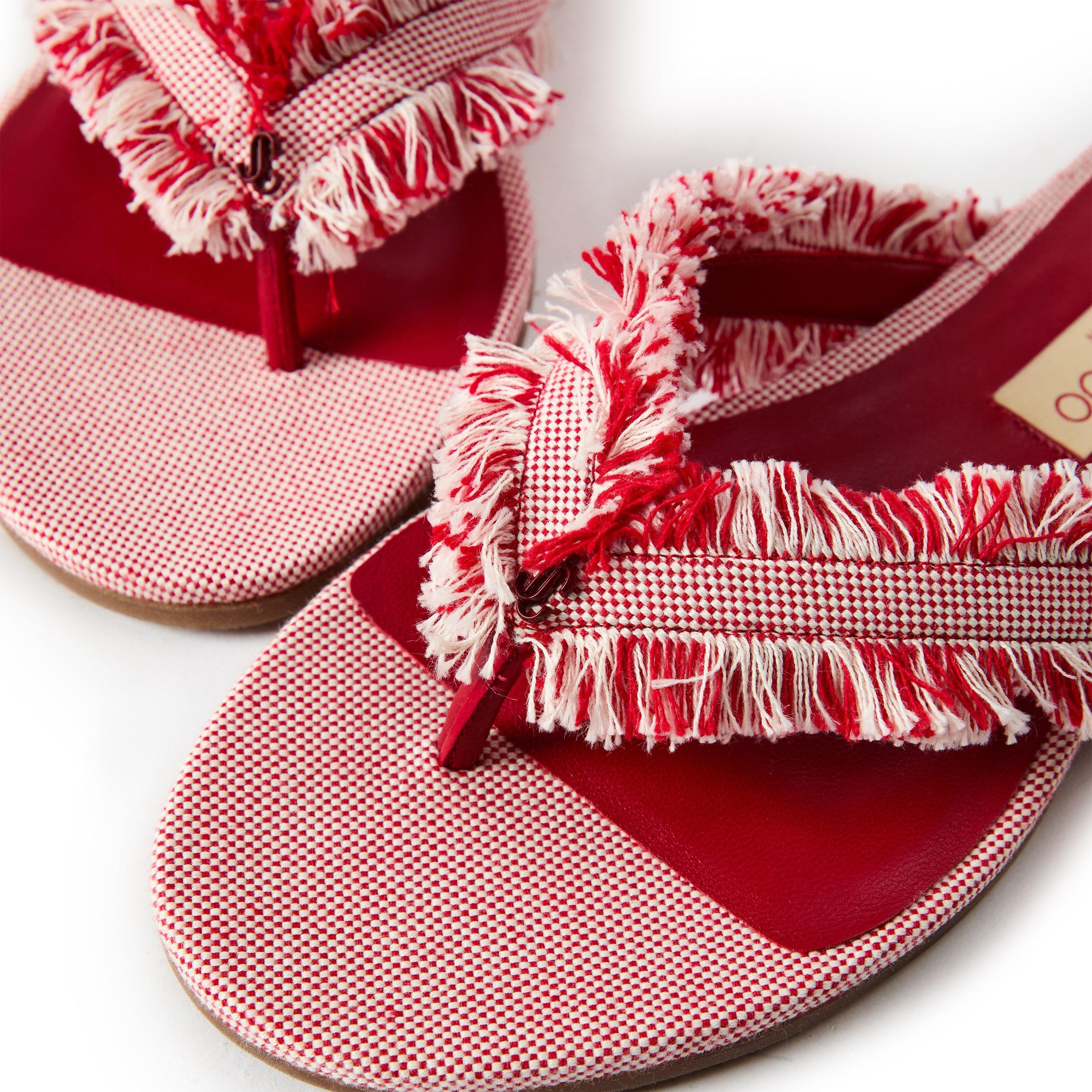 Ruby Red Mix - Jimmy Choo - Women's Flat Sandals - 3