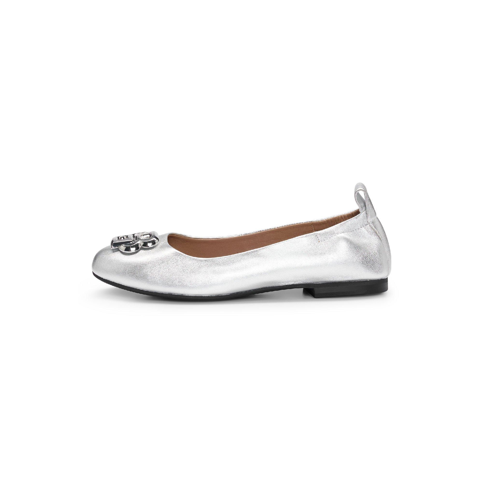 Silver - Boss - Dasy Ballerina Lmnbb 10266677 Slider Slippers Womens - 2