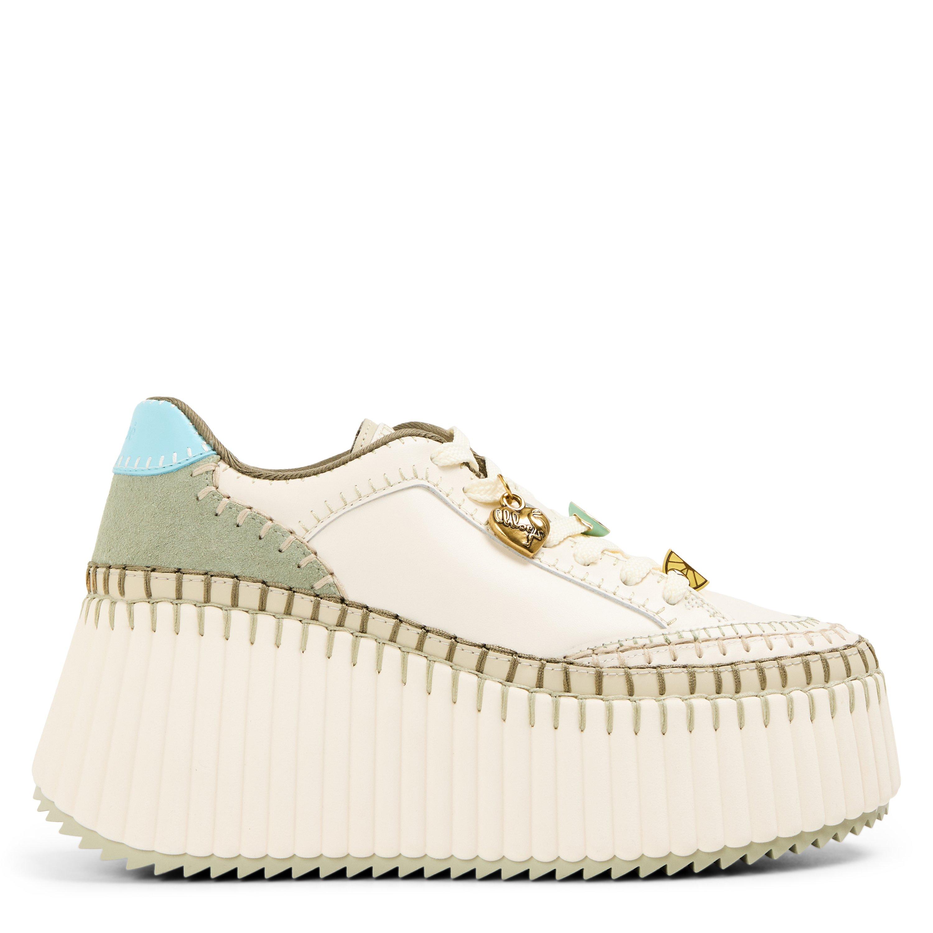 Chloe Women's Platform Trainers - Aqua Green - Size 5 (38)