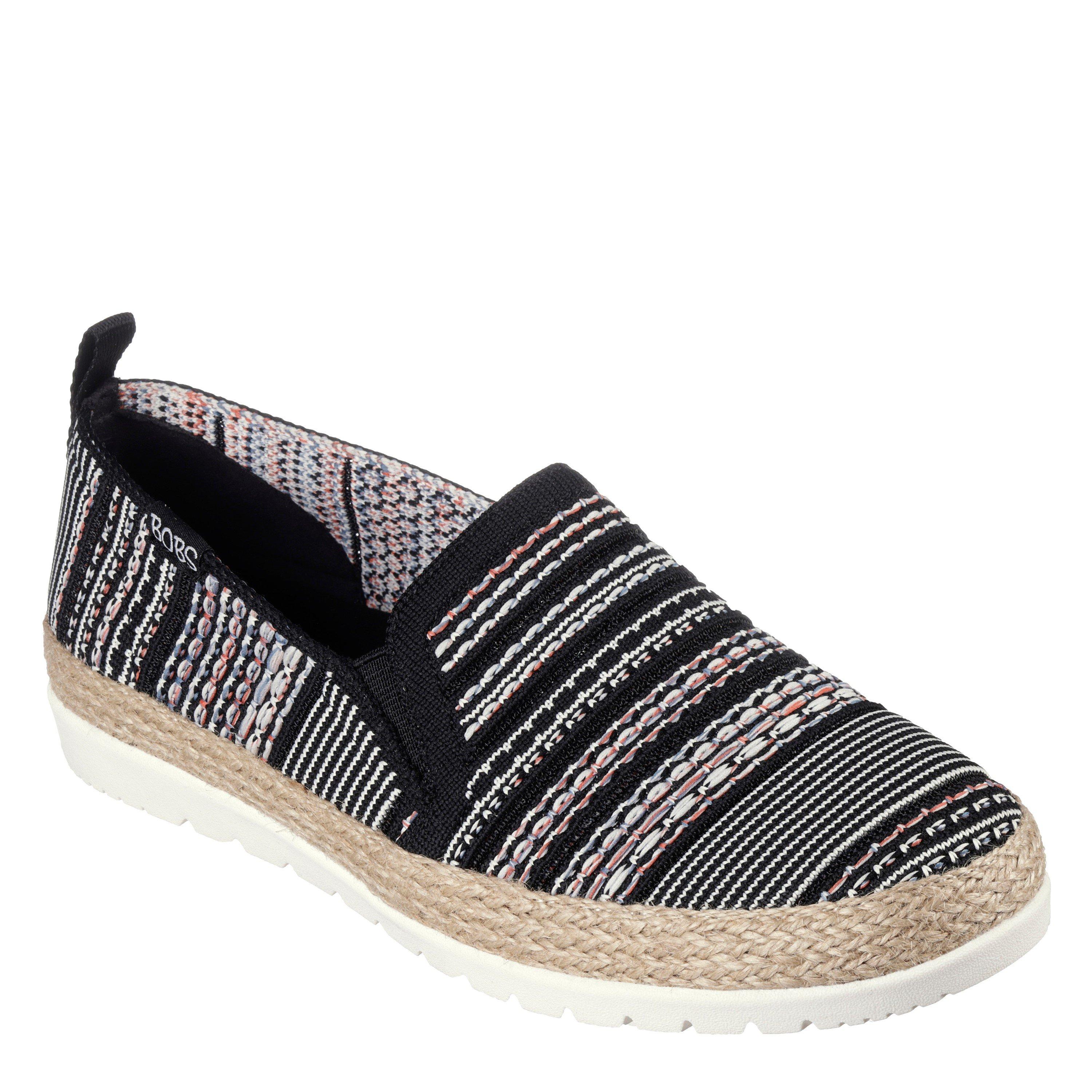 Skechers Engineered Woven Twin Gore Slip On Espadrilles Womens