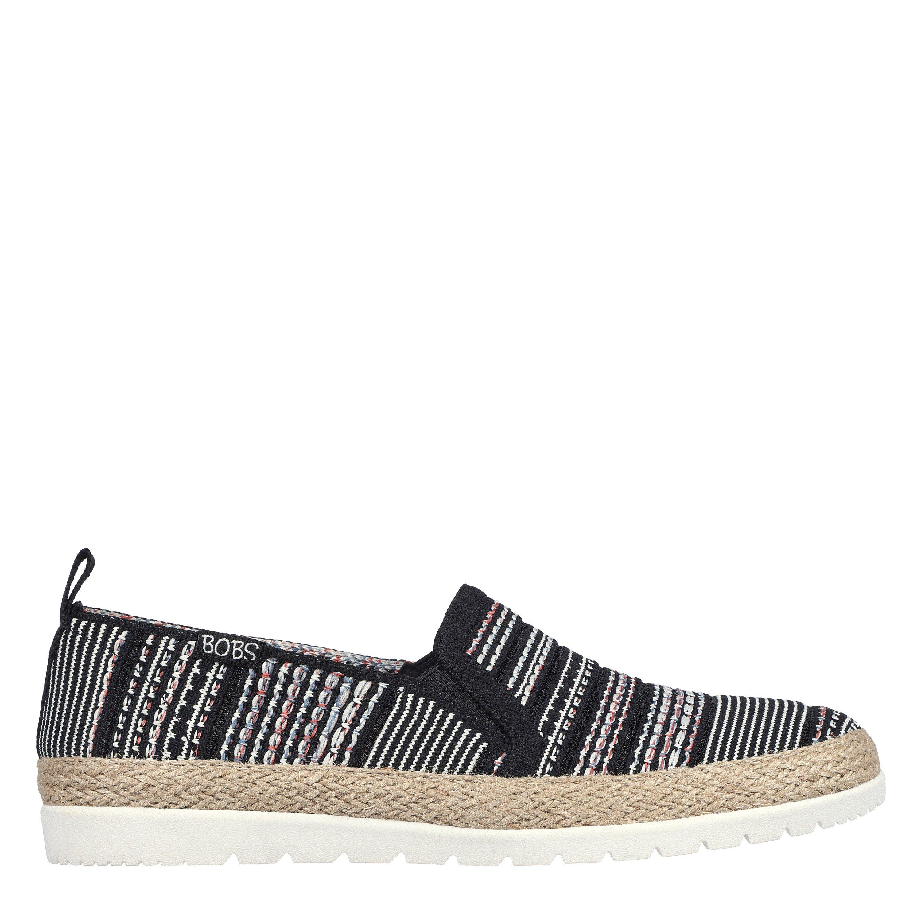 Skechers Women's Engineered Woven Twin Gore Slip On Espadrilles - Black/ - 2.5 (35.5)