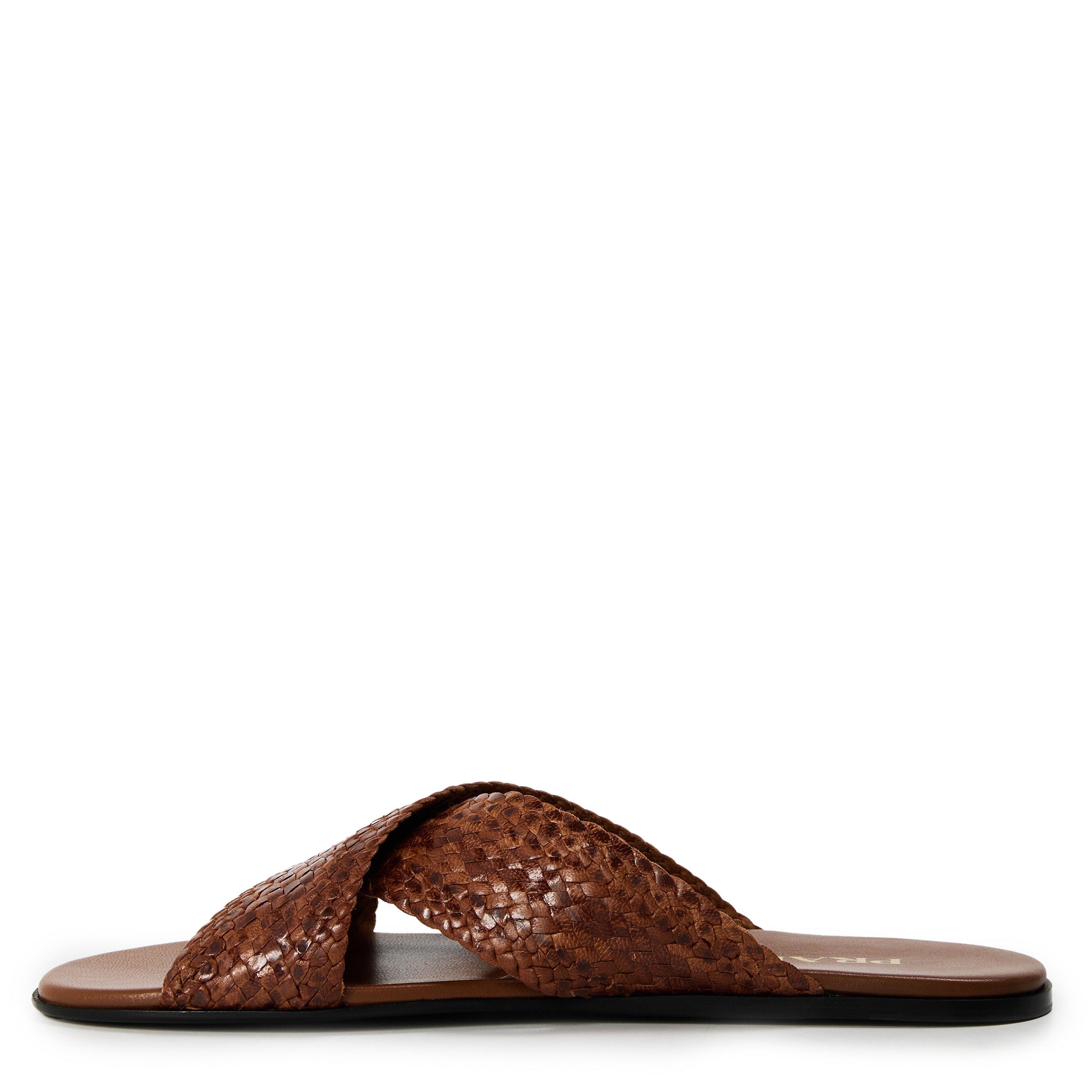 Cognac - Prada - Women's Flat Sandals - 2