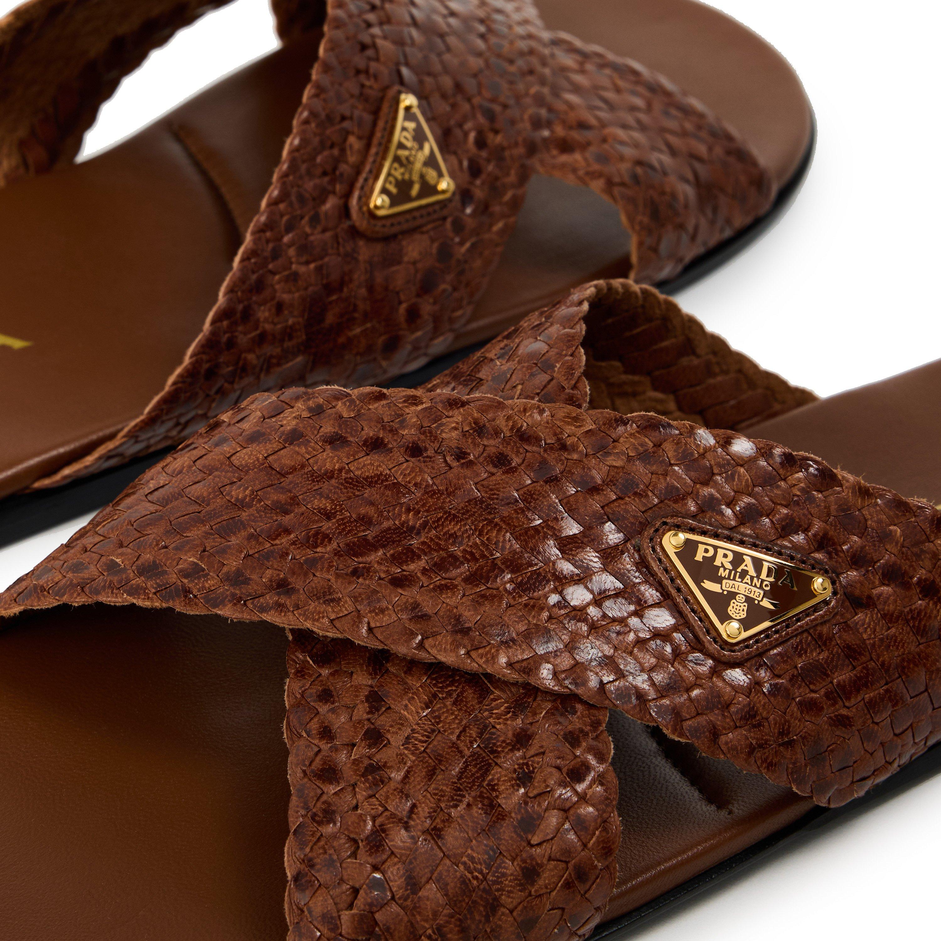 Cognac - Prada - Women's Flat Sandals - 4