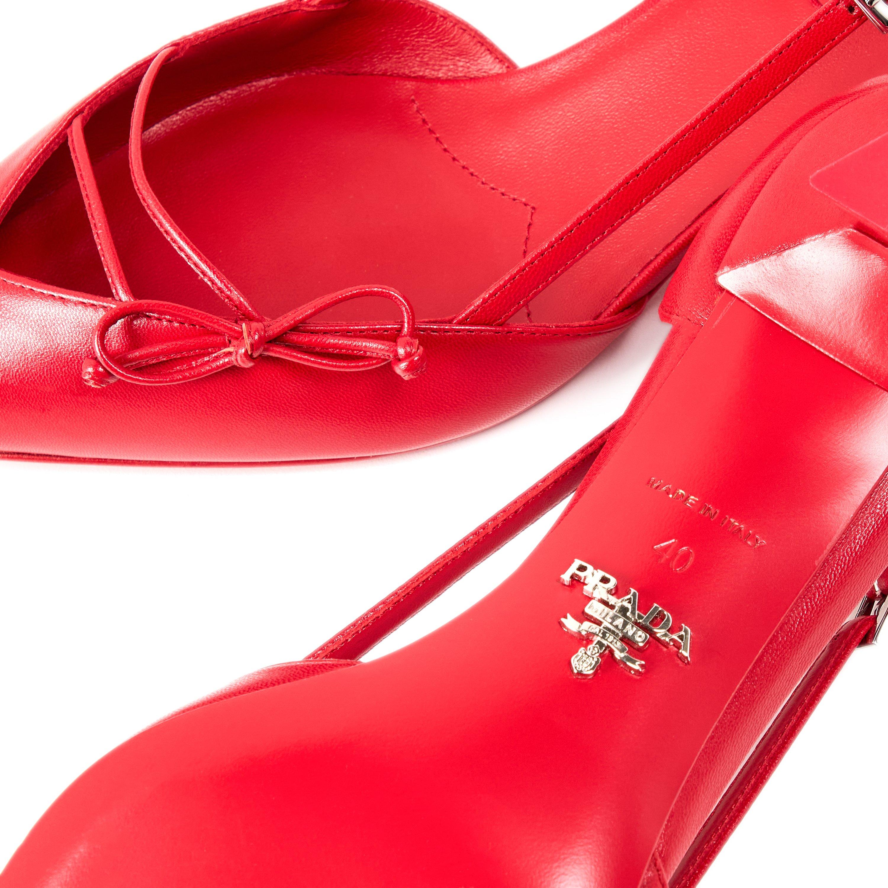Rosso - Prada - Women's Stiletto Court Shoes - 4