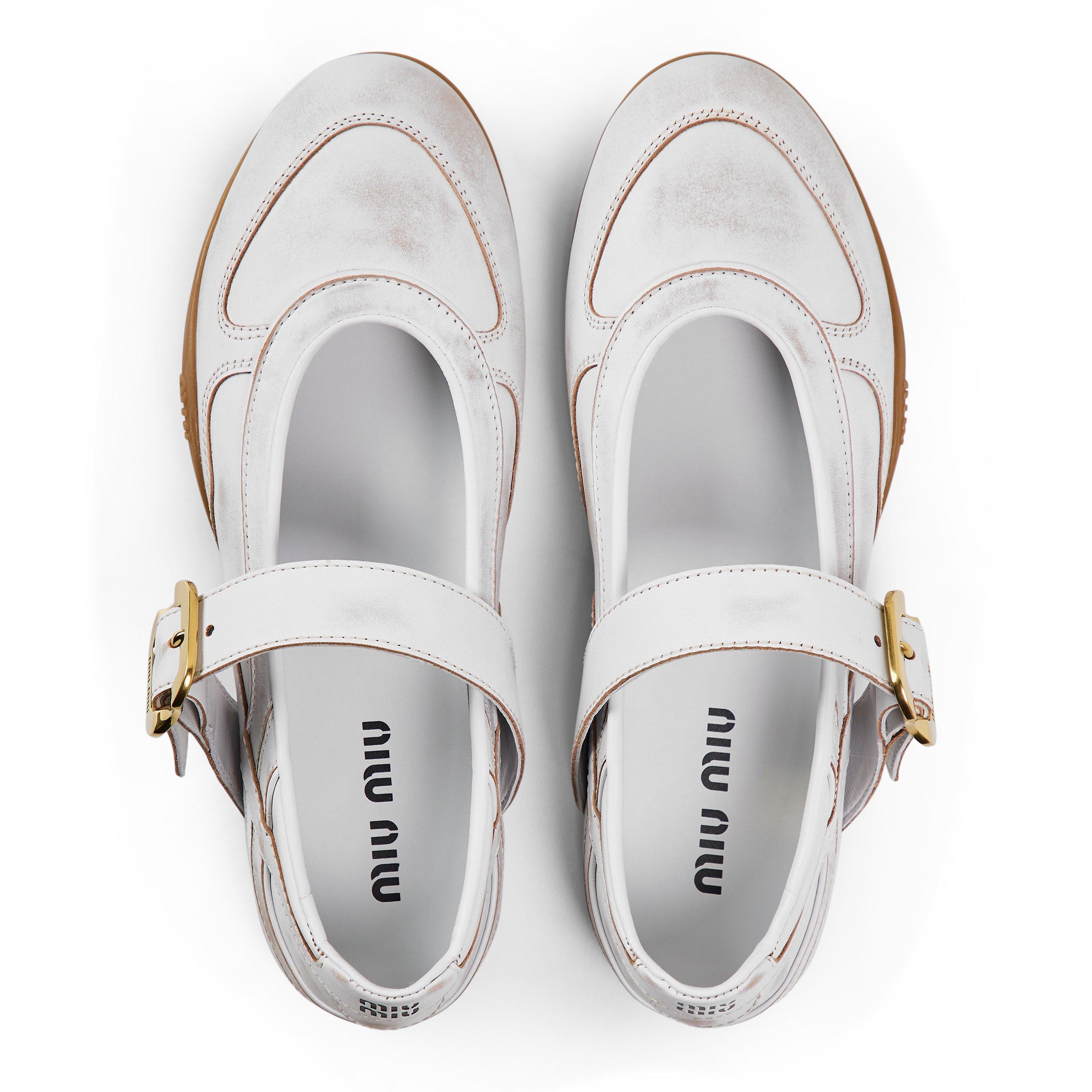 White - Miu Miu - Women's Ballet Pumps - 5