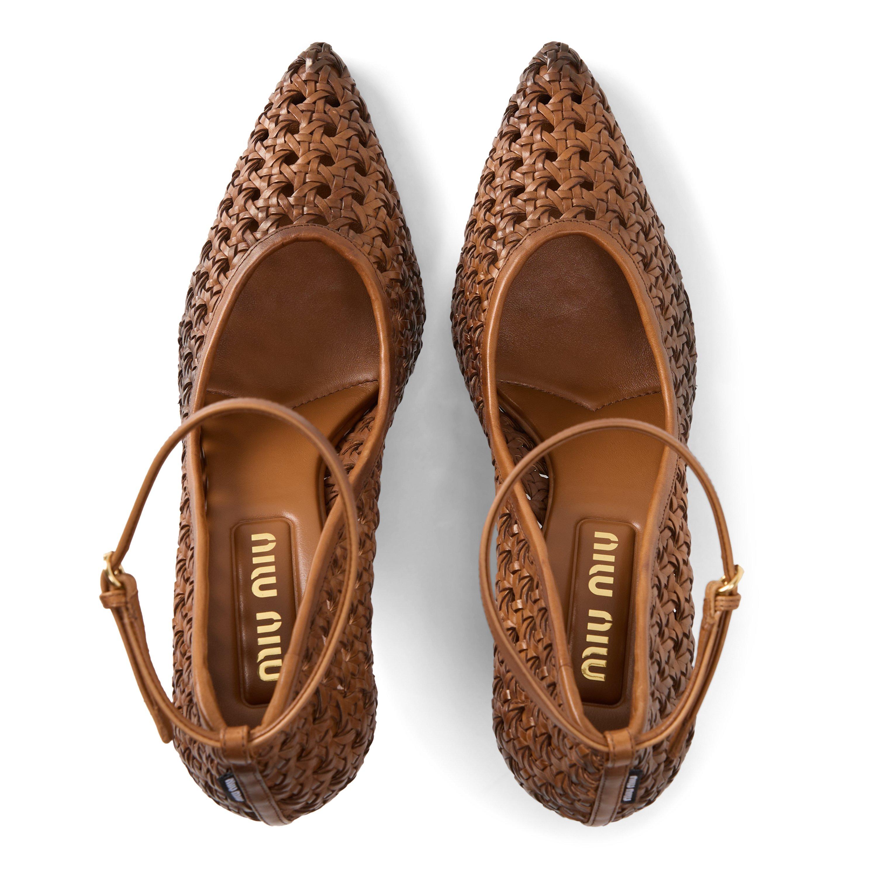 Cognac - Miu Miu - Women's Stiletto Court Shoes - 4