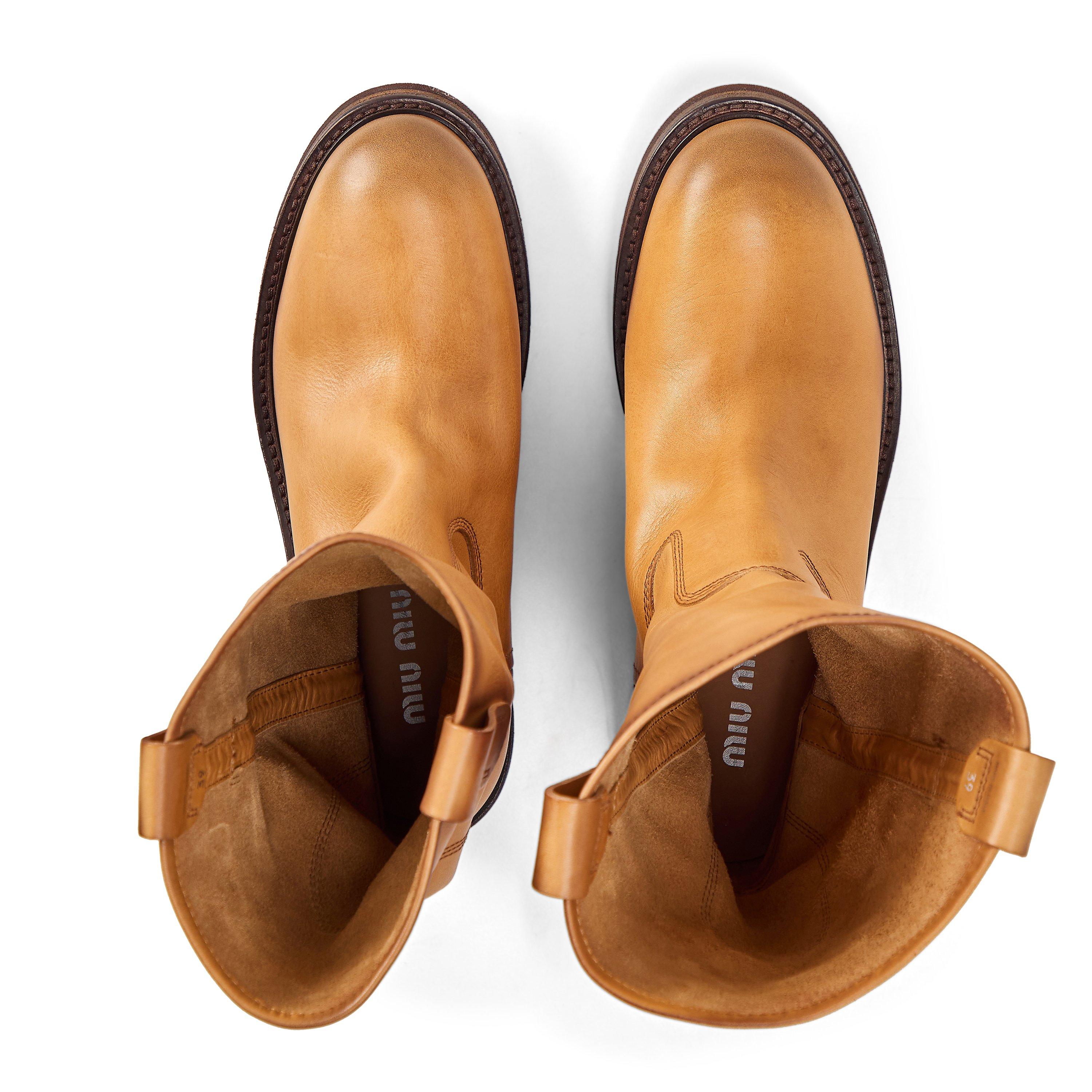 Natural - Miu Miu - Women's Cowboy Boots - 4