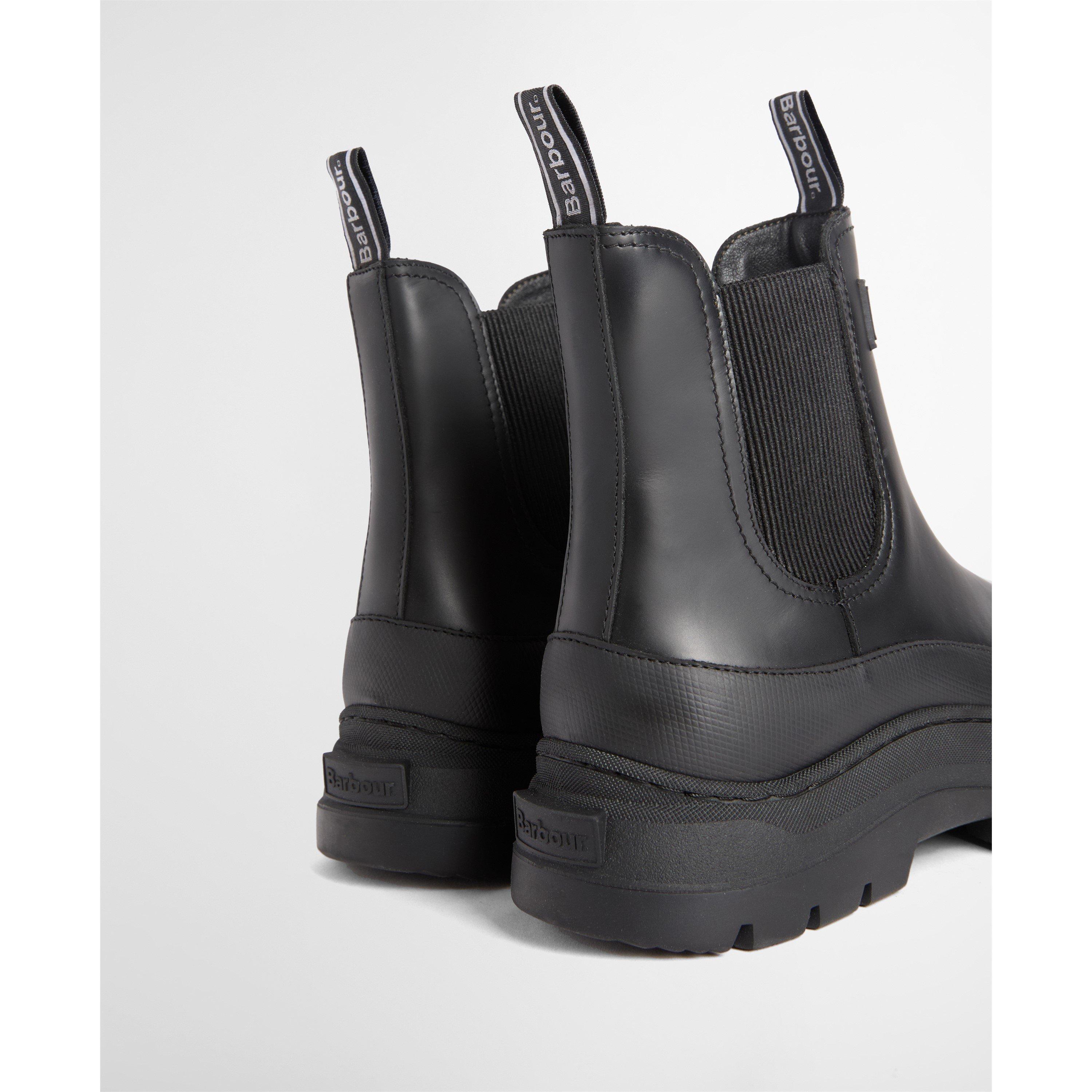 Black - Barbour - Women's Harriety Chunky Heel Chelsea Boots - 5