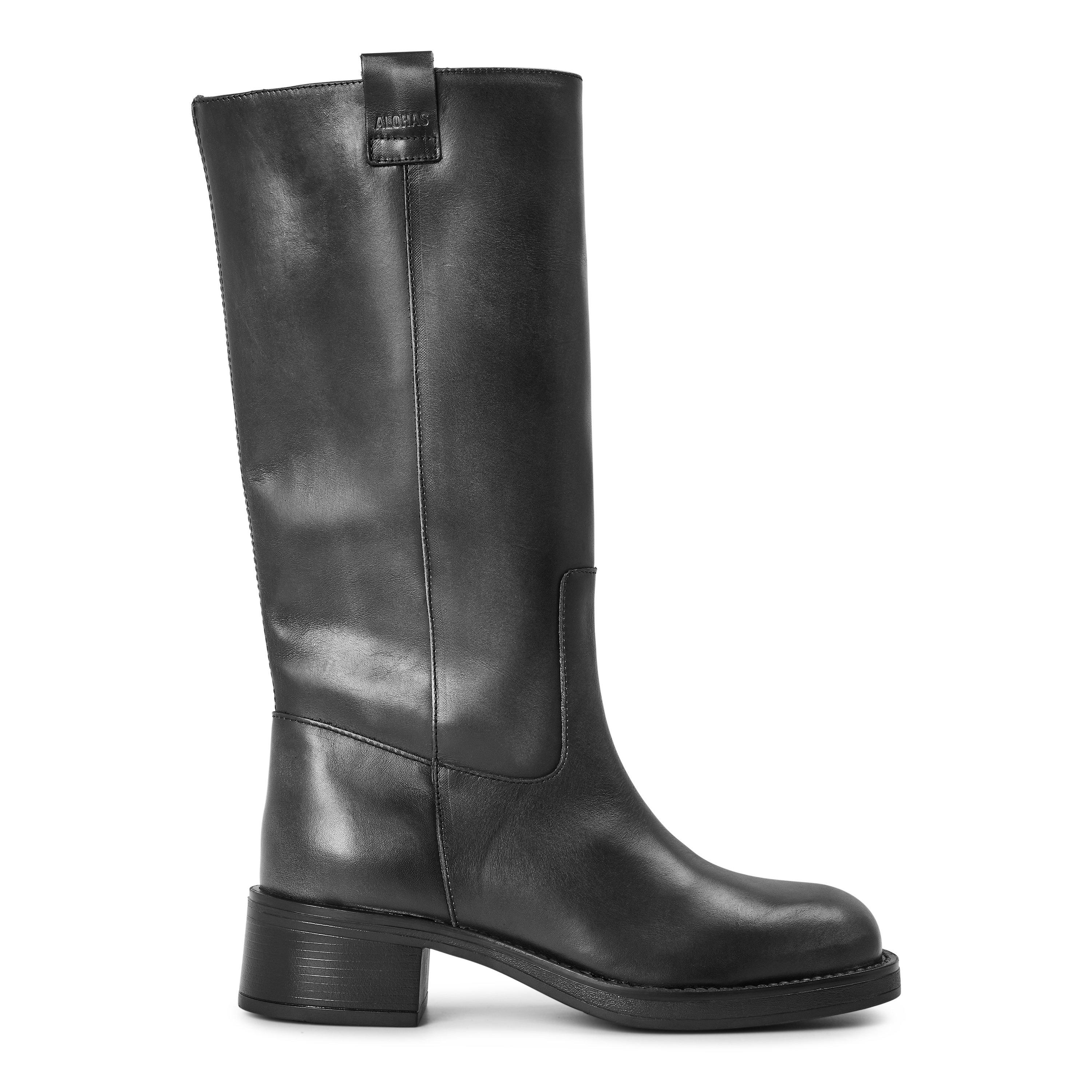 Alohas Women's Sajan Boot Knee High Boots - Black - Size 7 (40)