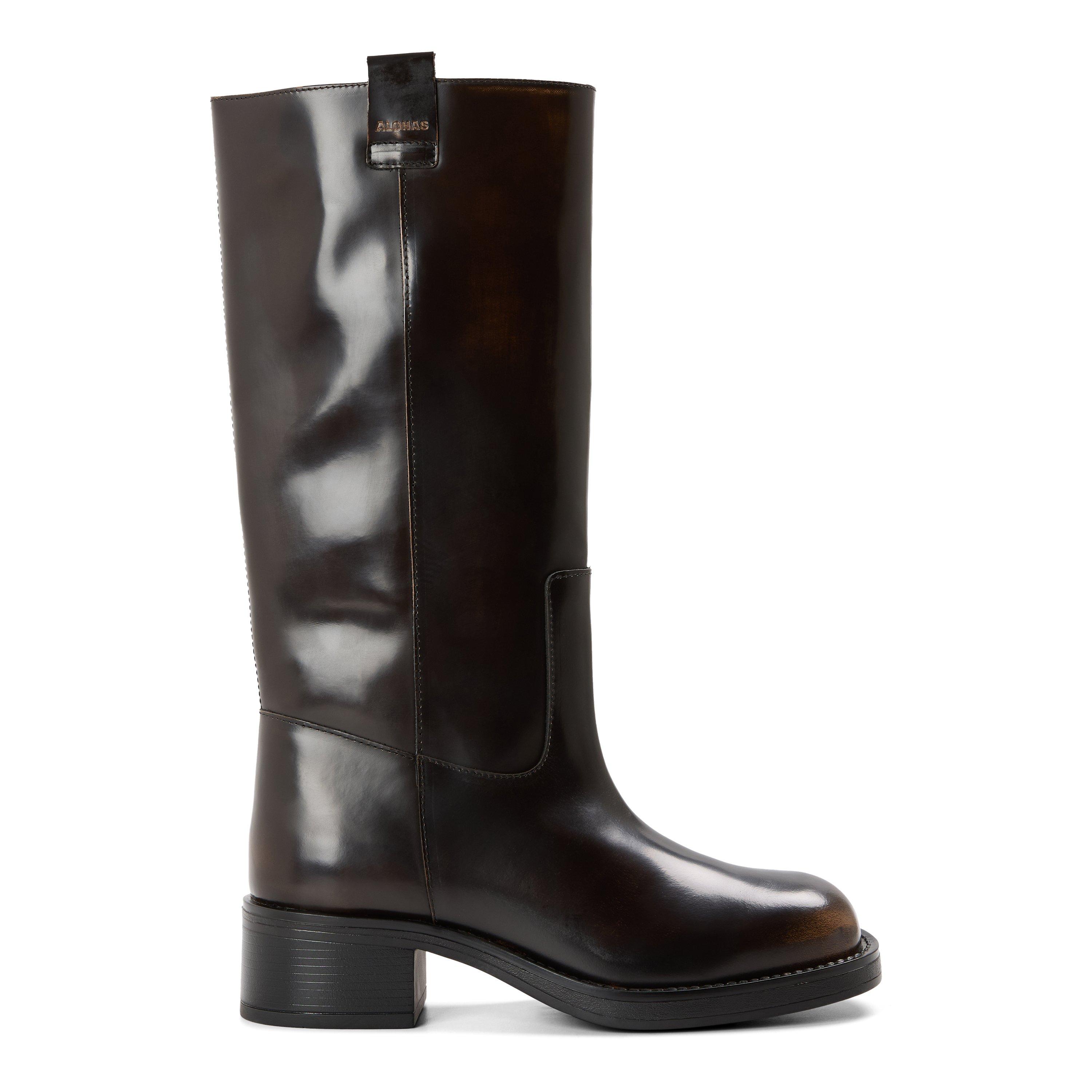 Alohas Women's Sajan Boot Knee High Boots - Brown - Size 6 (39)