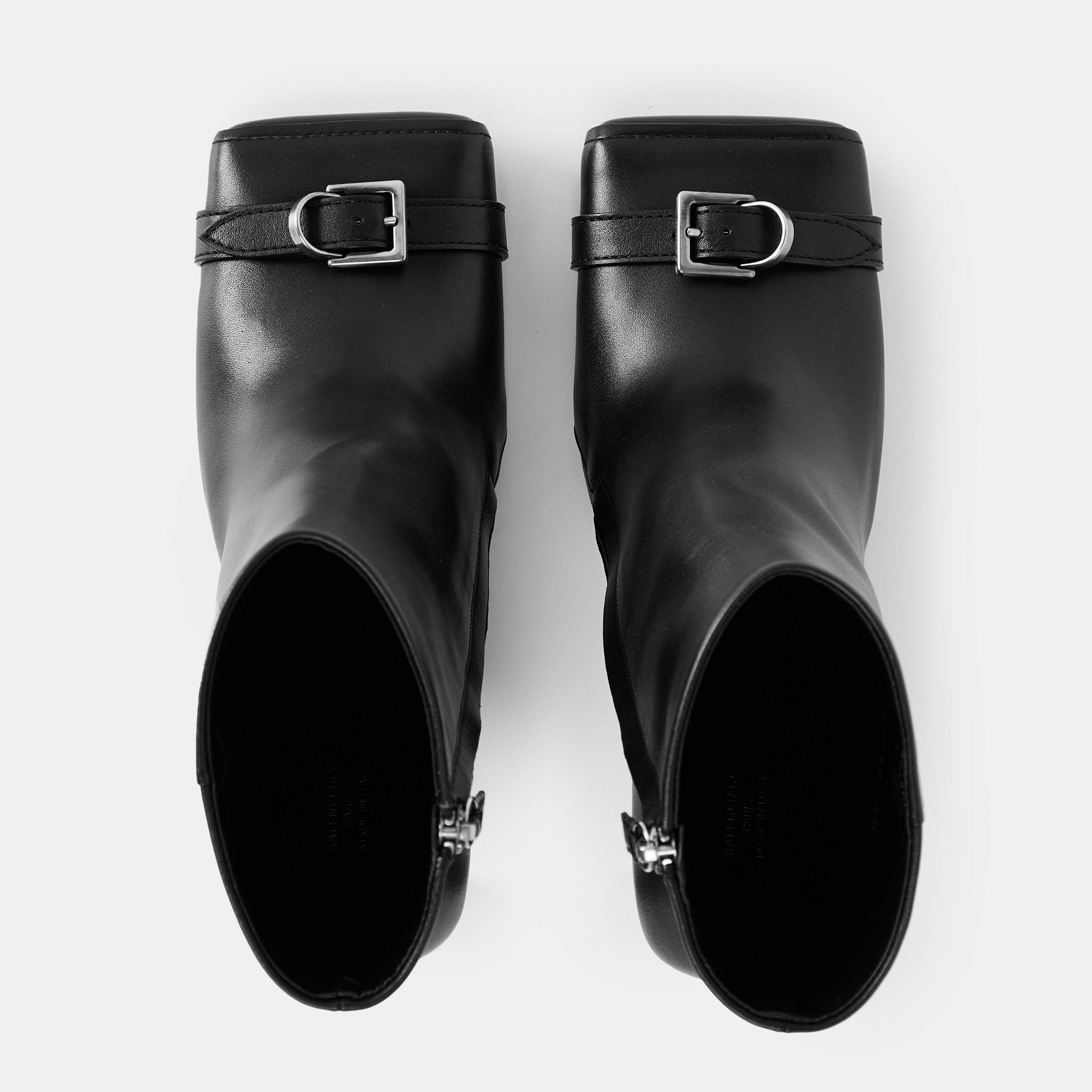 Black/Silver - Balenciaga - Women's Contemporary Heeled Ankle Boots - 5