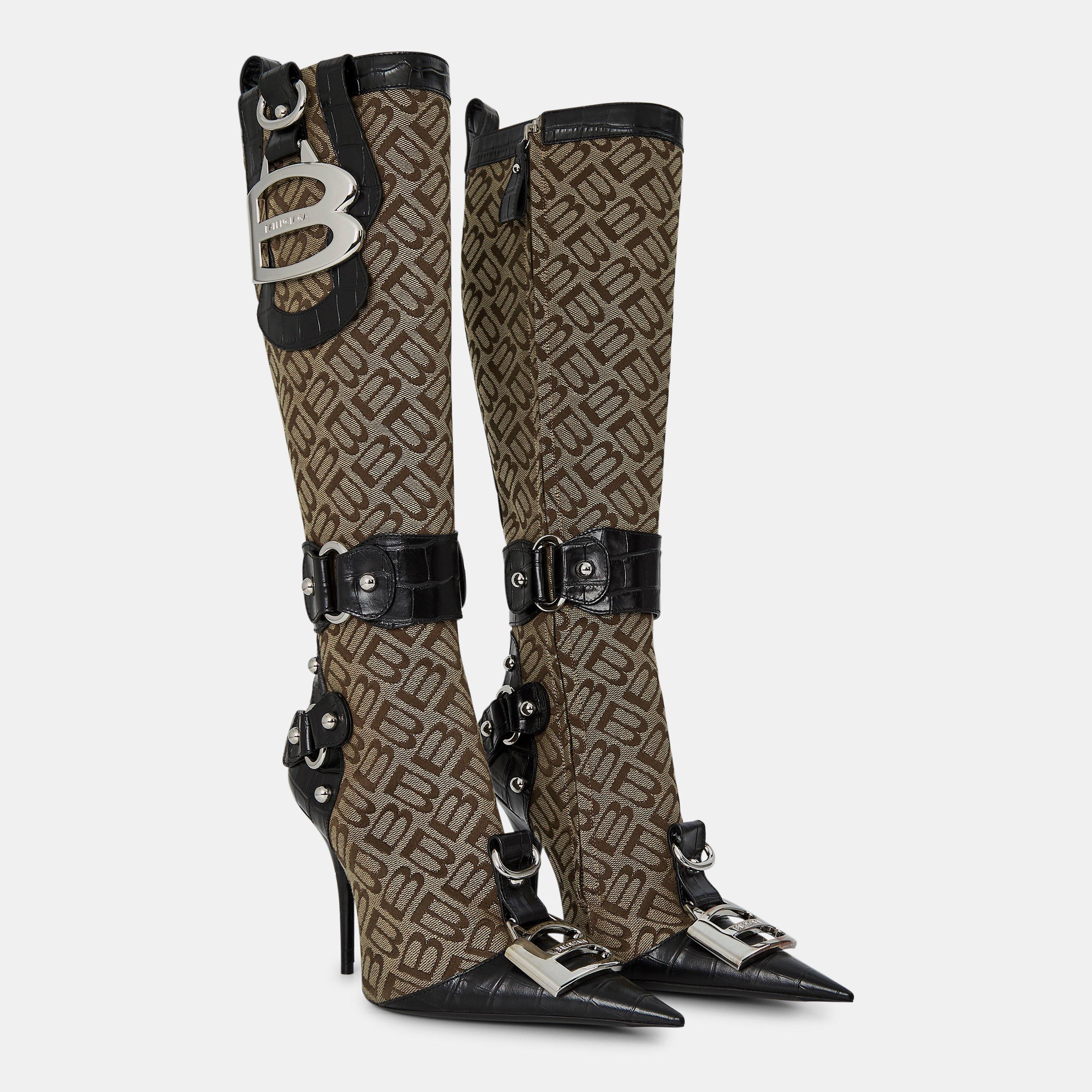 Beige/Black - Balenciaga - Essex All-Over Print Boots - 4