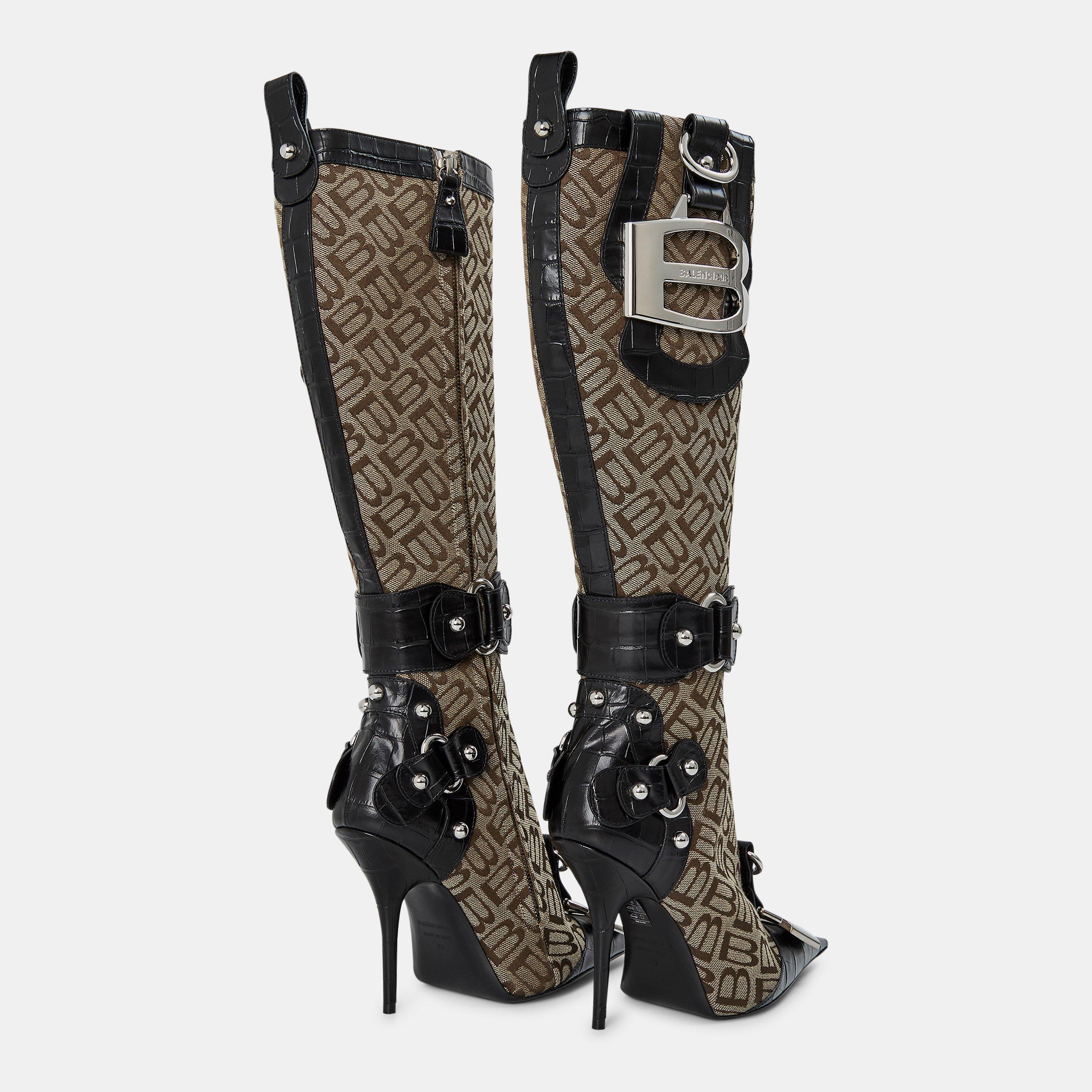 Beige/Black - Balenciaga - Essex All-Over Print Boots - 5