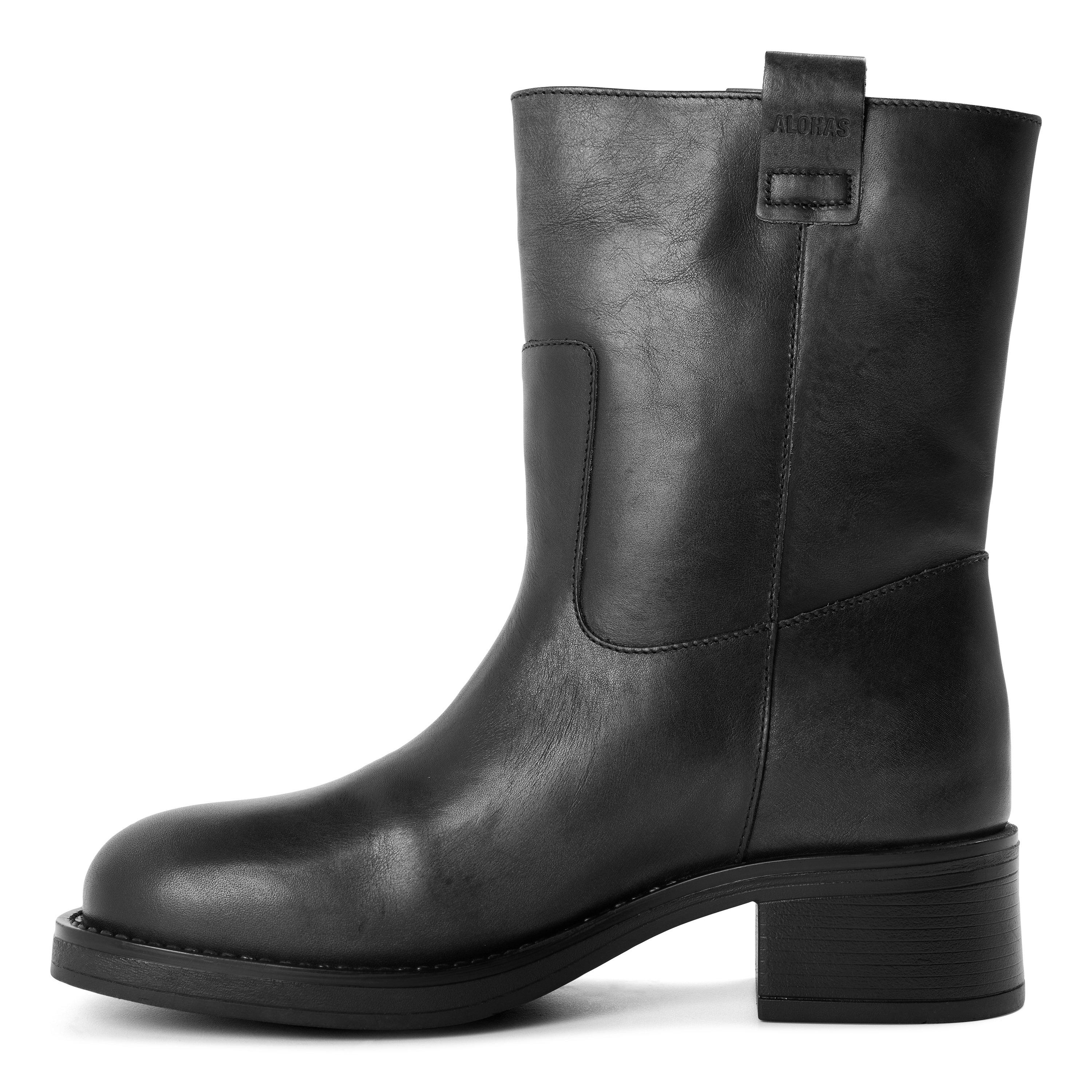 Brushed Black - Alohas - Women's Rajan Boot Ankle Heeled Boots - 2
