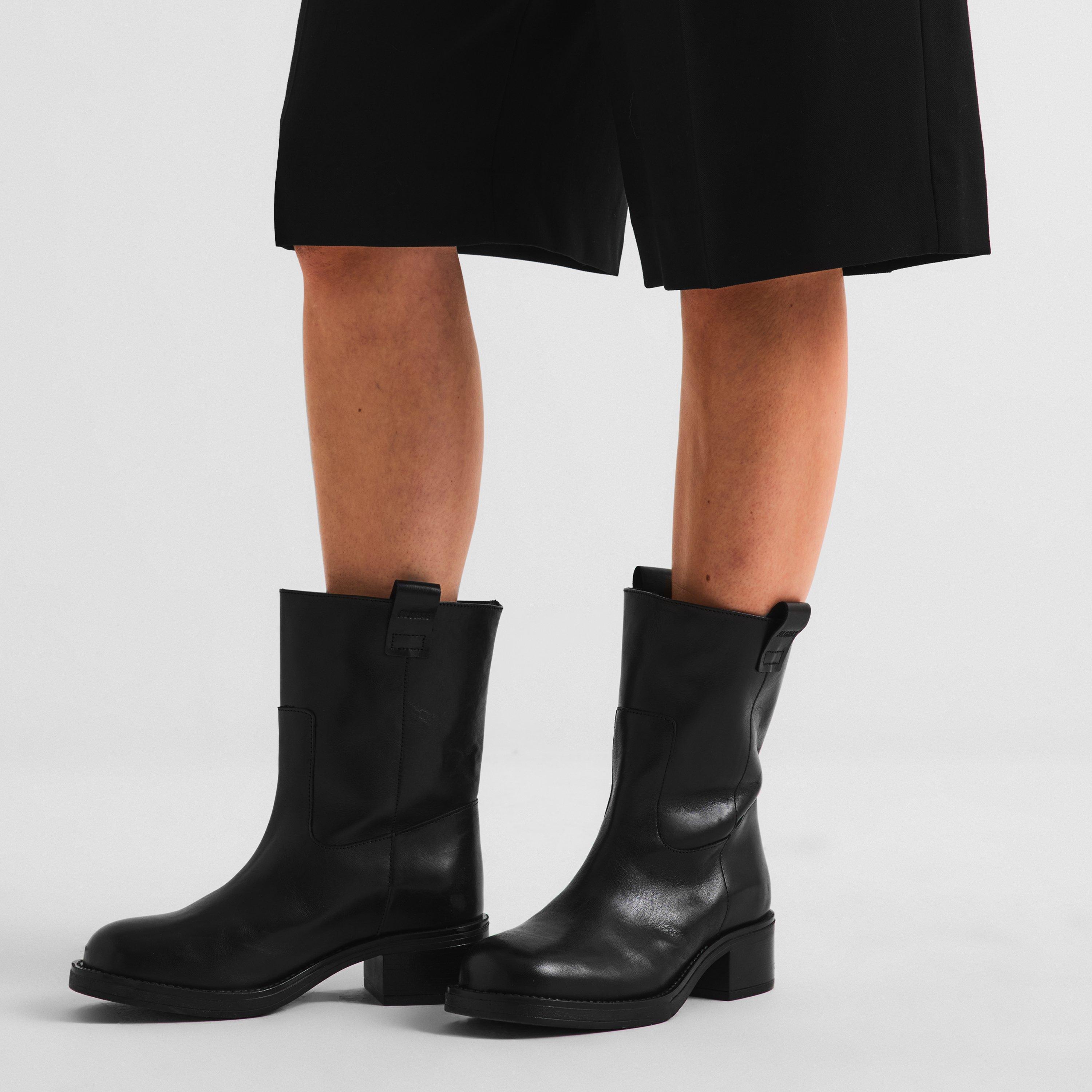 Brushed Black - Alohas - Women's Rajan Boot Ankle Heeled Boots - 3