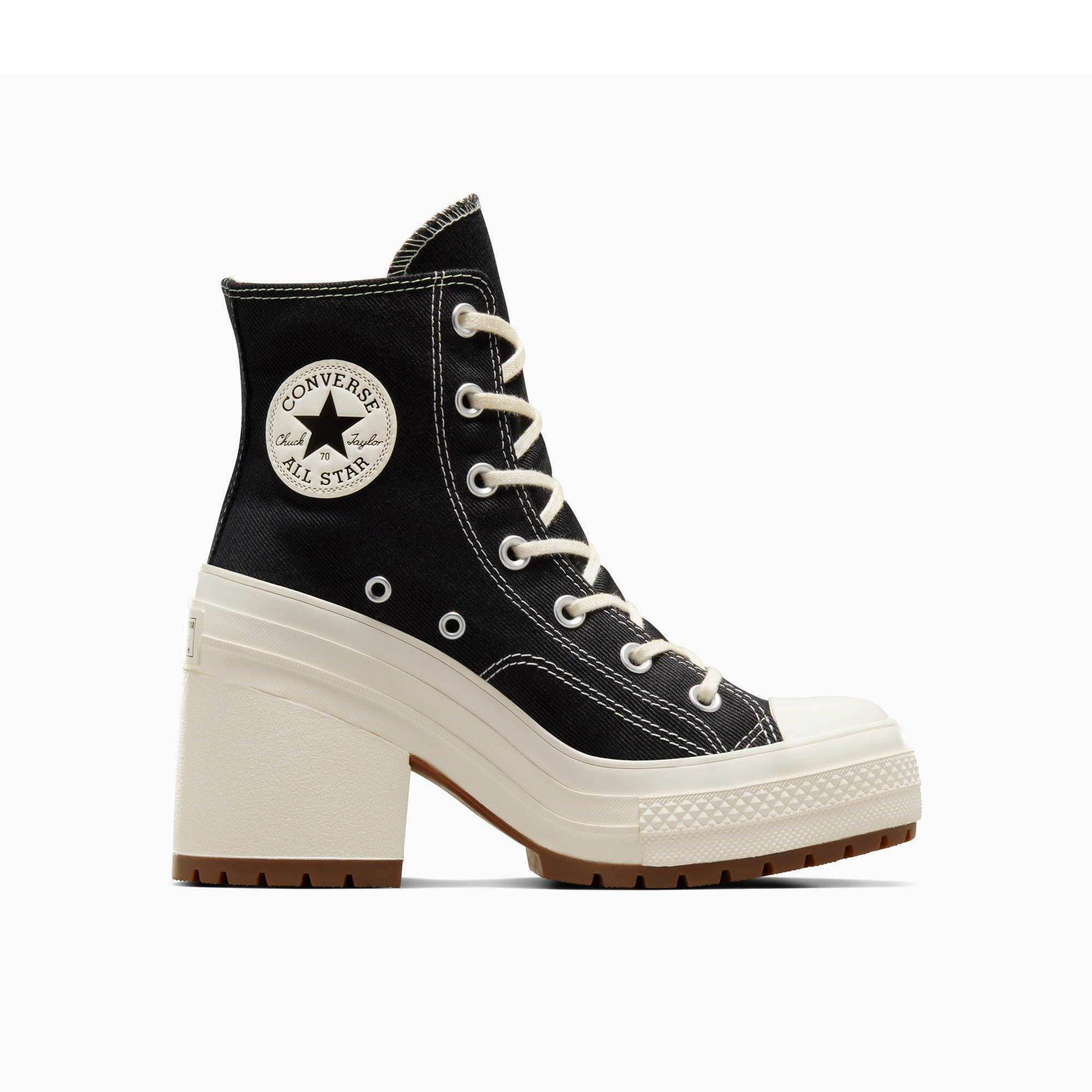 001-Black - Converse - Women's Chuck 70 Uplift Ankle Heeled Boots - 1