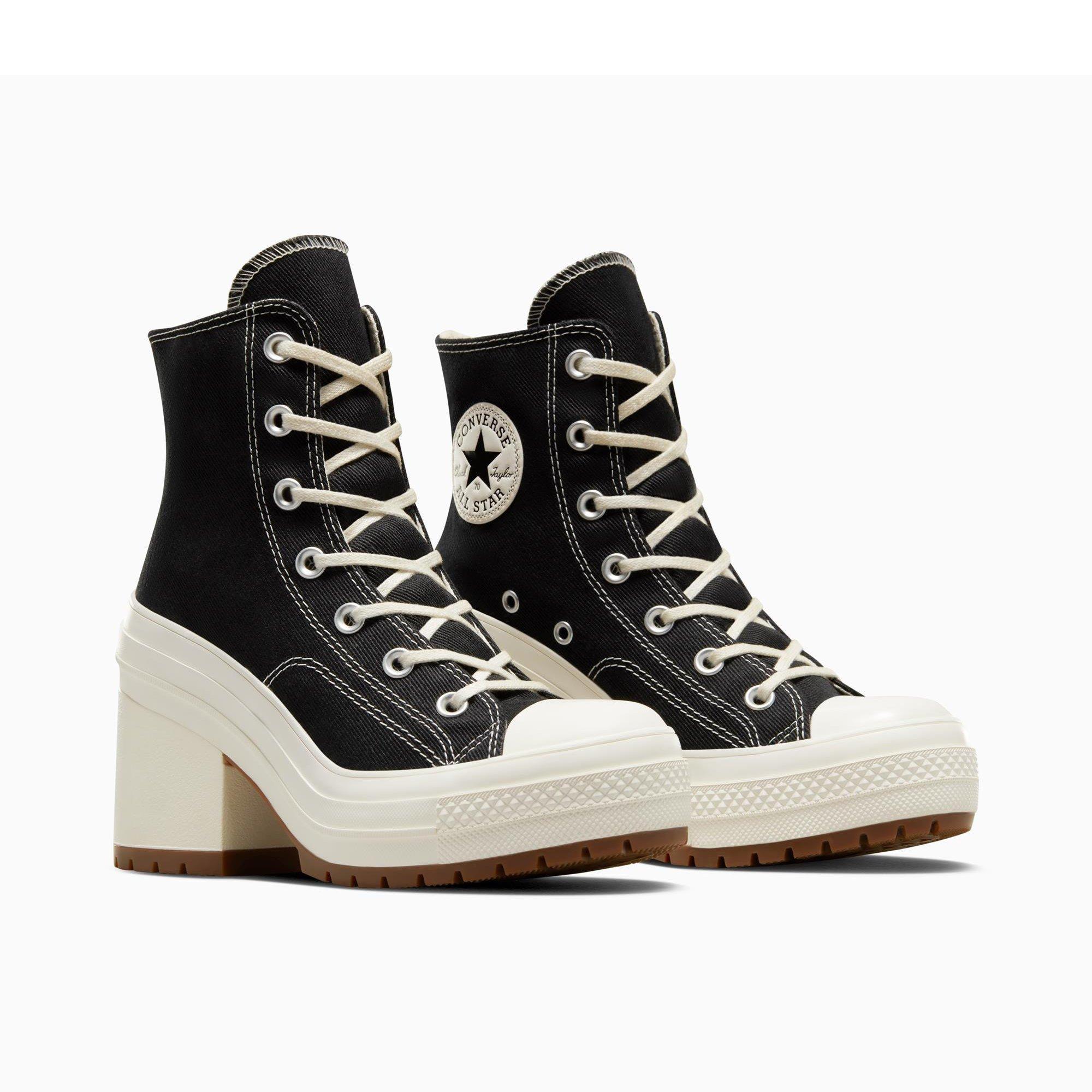 001-Black - Converse - Women's Chuck 70 Uplift Ankle Heeled Boots - 4