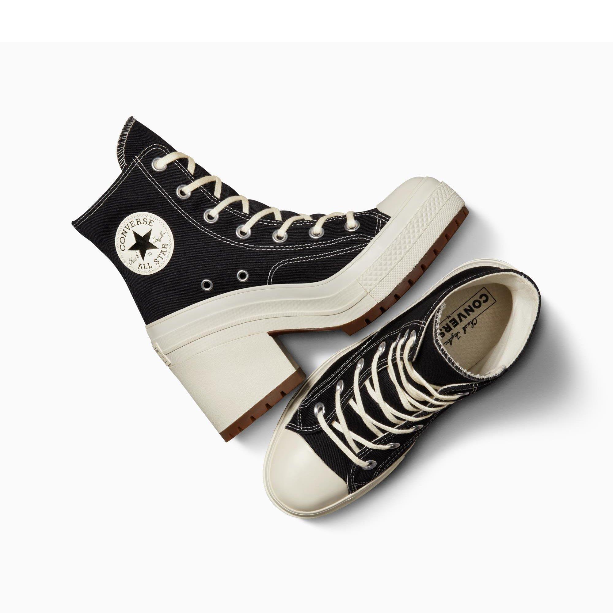 001-Black - Converse - Women's Chuck 70 Uplift Ankle Heeled Boots - 5