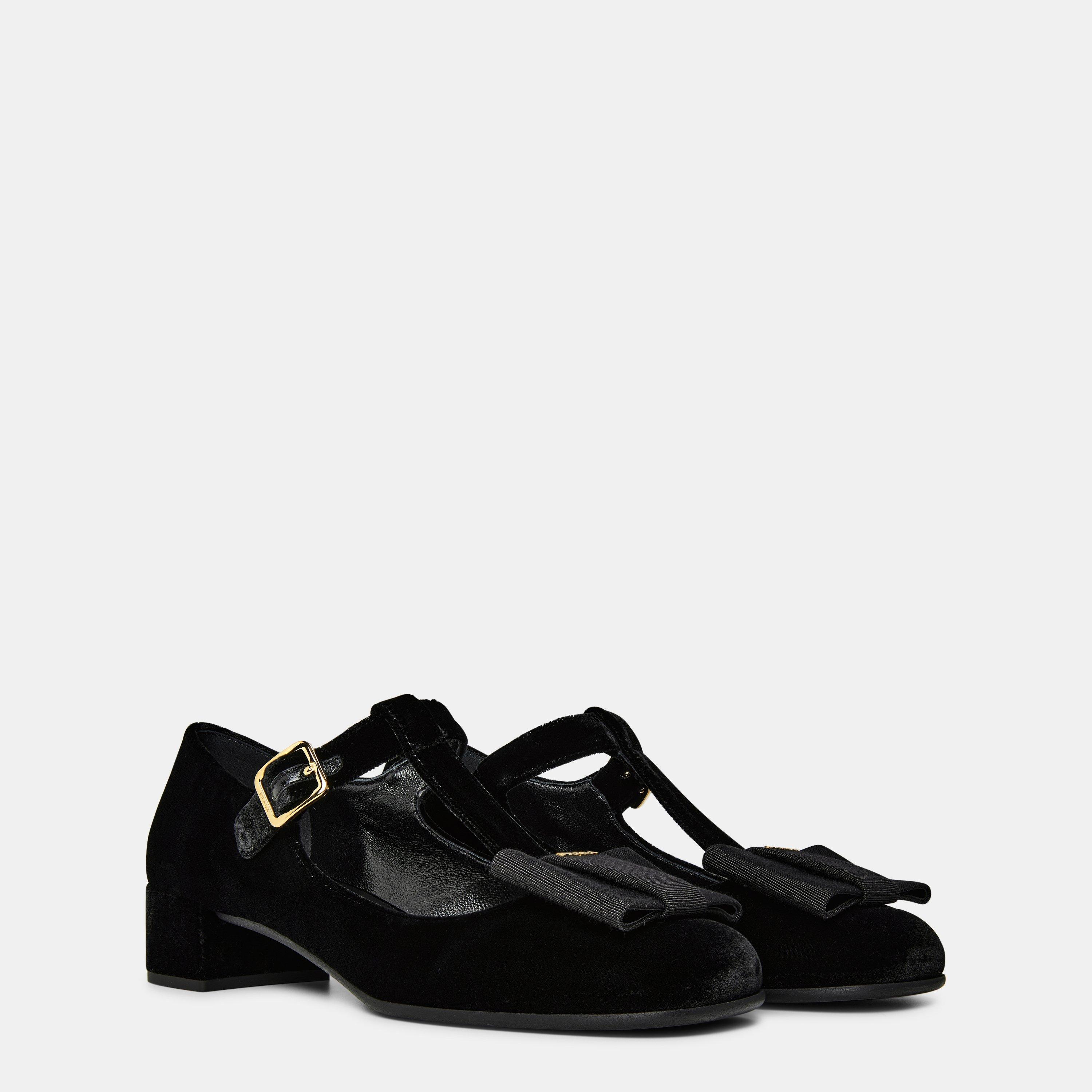 Nero - Prada - Bow T-Bar Mary Janes - 3