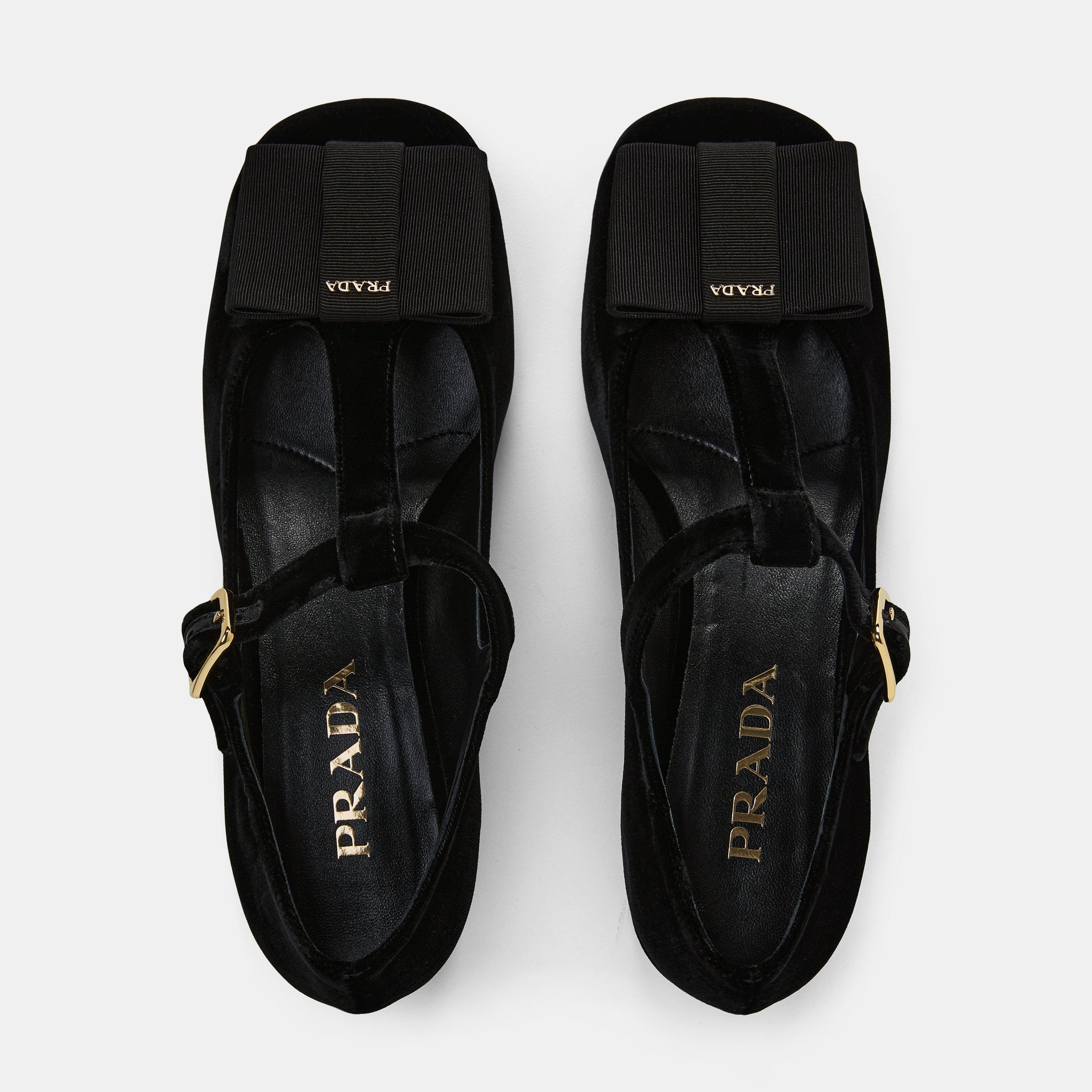 Nero - Prada - Bow T-Bar Mary Janes - 4