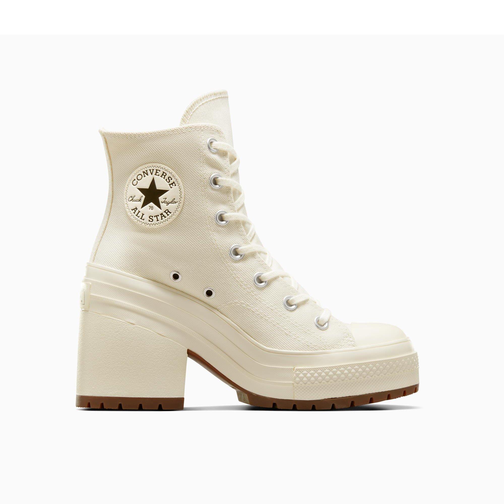 286-Egret/Egr - Converse - Women's Chuck 70 De Luxe Heel Ankle Heeled Boots - 1