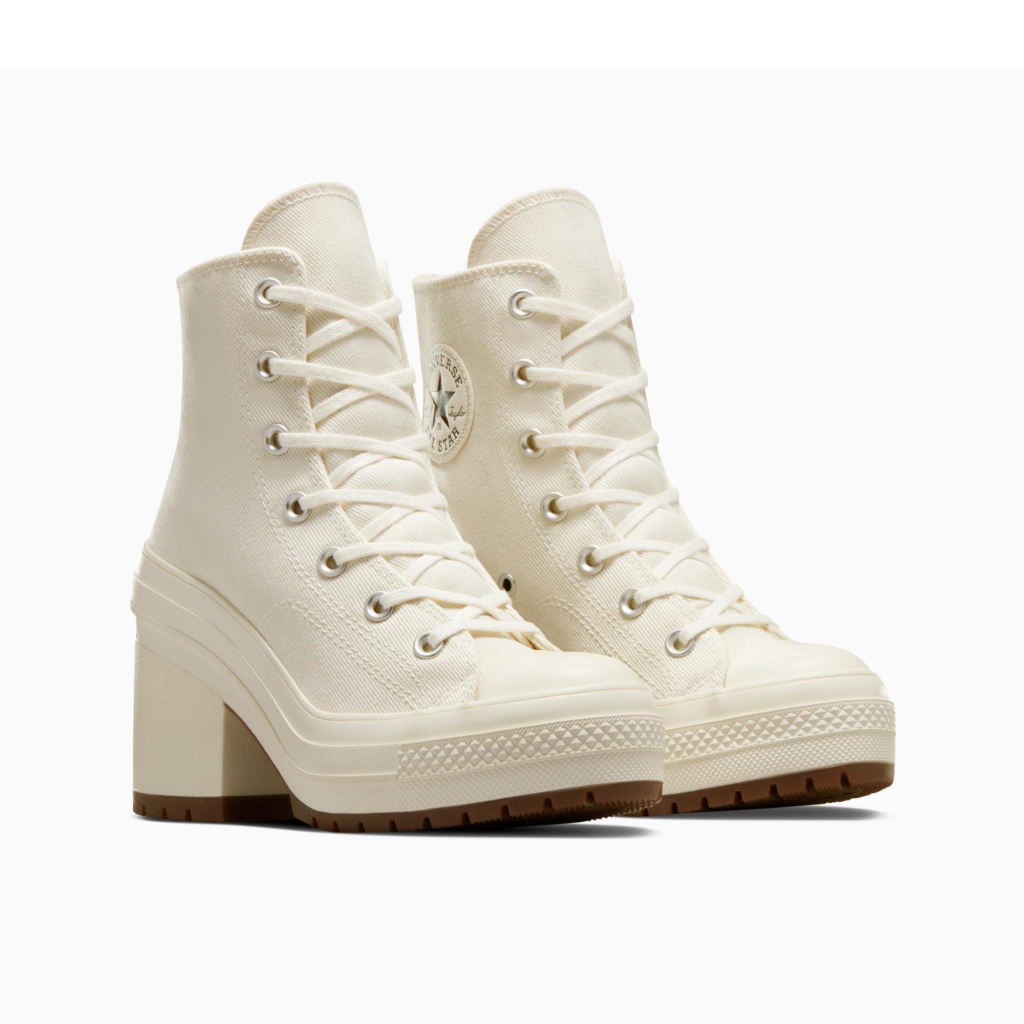 286-Egret/Egr - Converse - Women's Chuck 70 De Luxe Heel Ankle Heeled Boots - 4