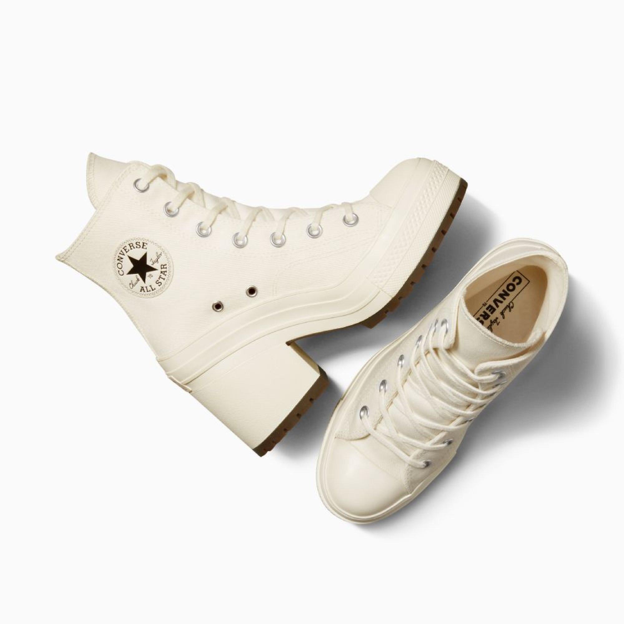 286-Egret/Egr - Converse - Women's Chuck 70 De Luxe Heel Ankle Heeled Boots - 5