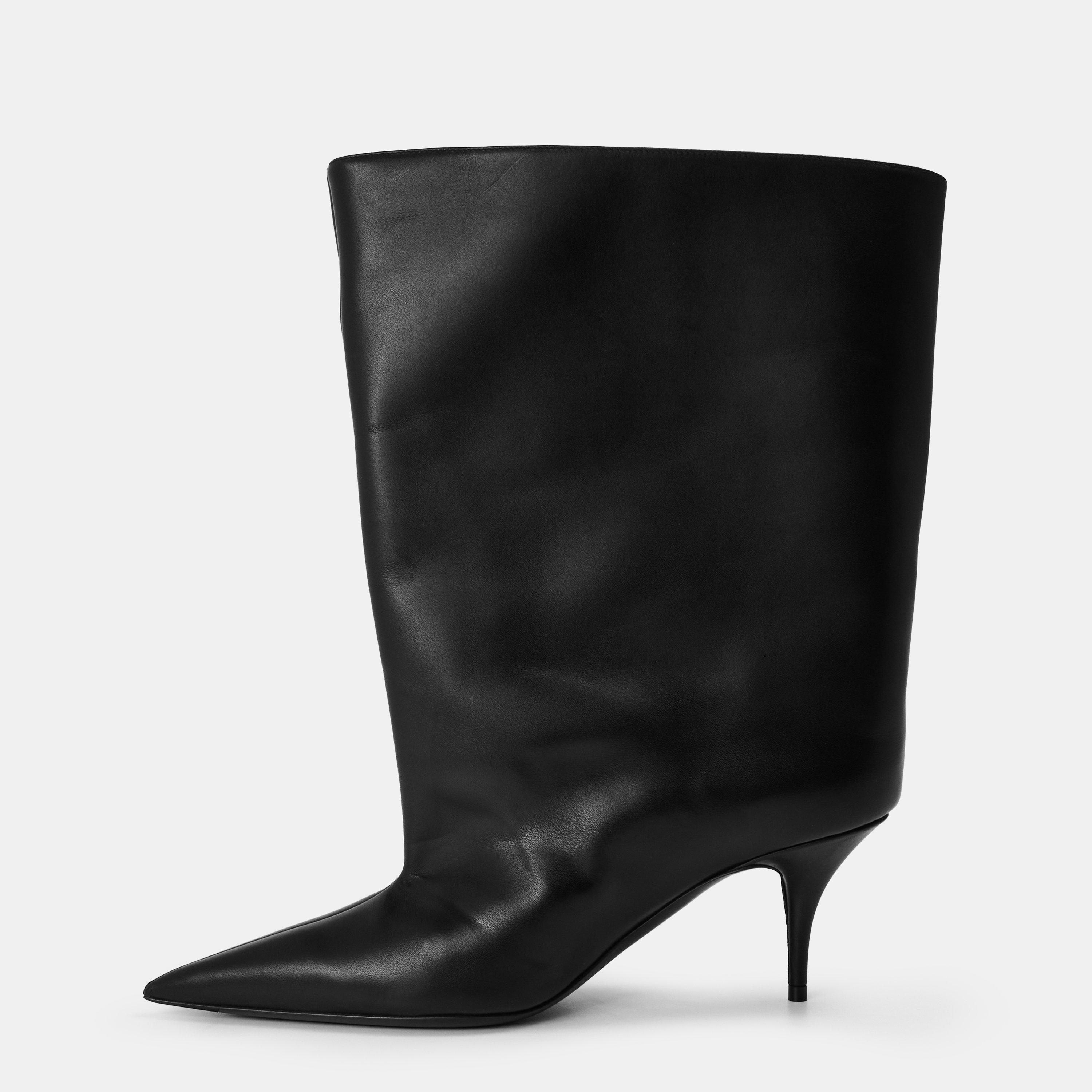 Black - Balenciaga - Women's Heeled Ankle Boots - 2