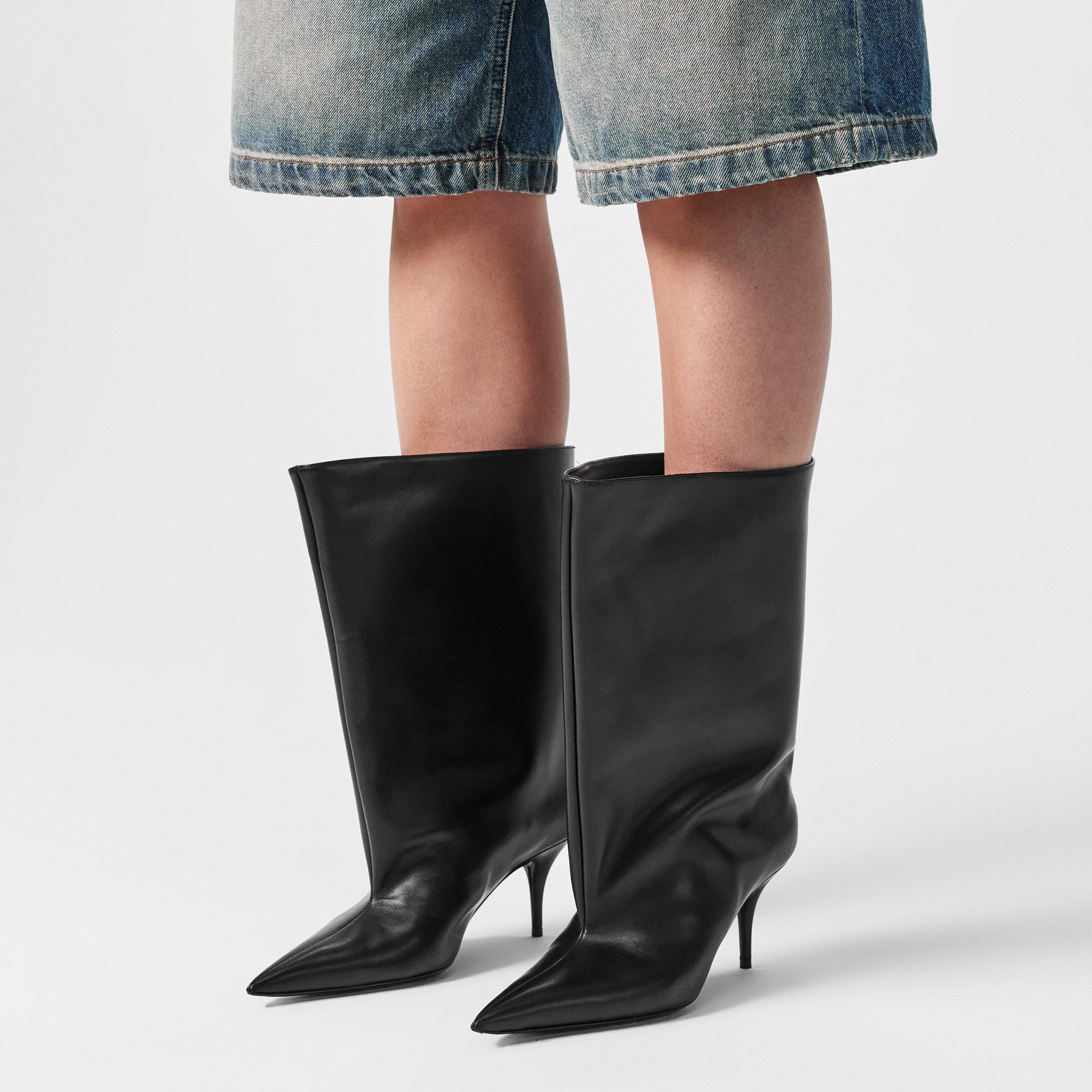 Black - Balenciaga - Women's Heeled Ankle Boots - 3