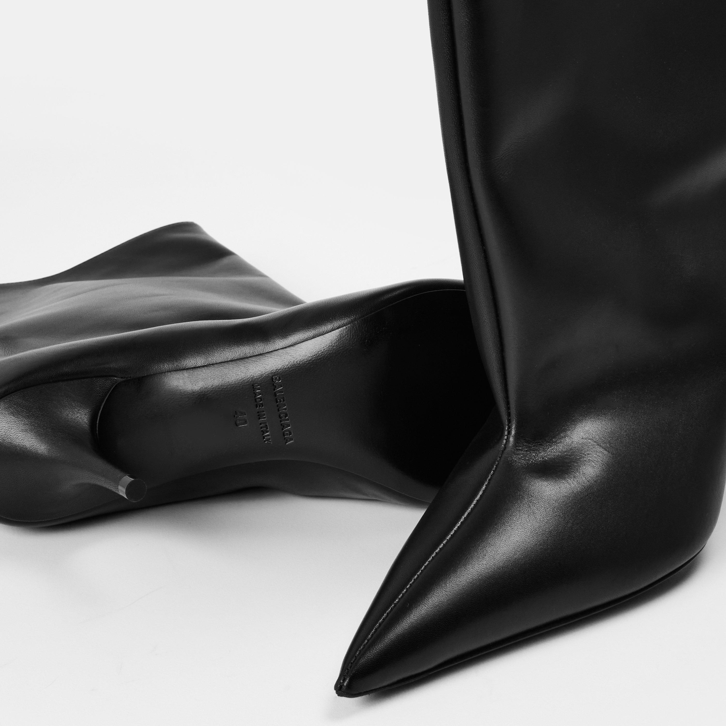 Black - Balenciaga - Women's Heeled Ankle Boots - 4